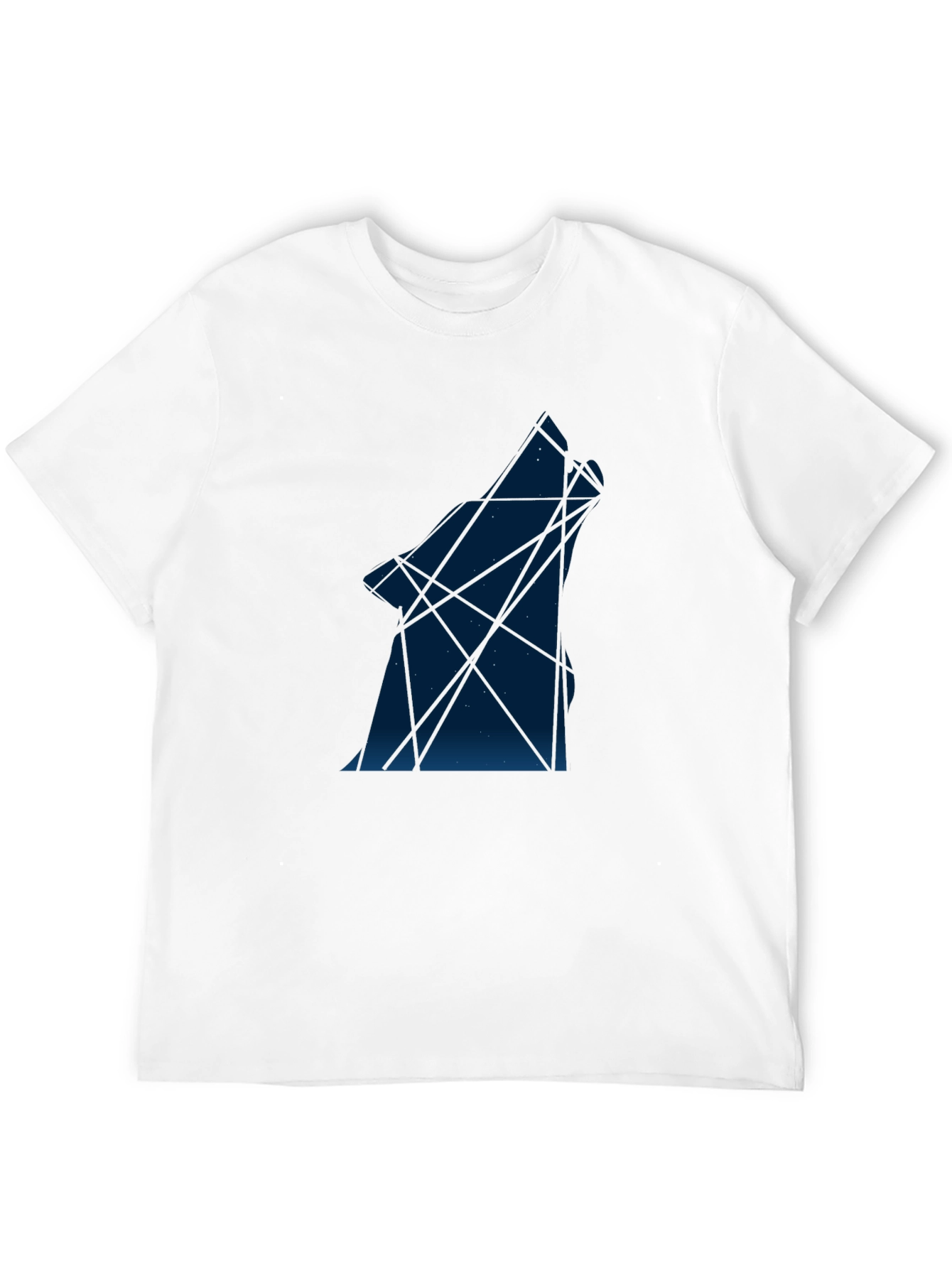 Geometric Wolf Print T-Shirt