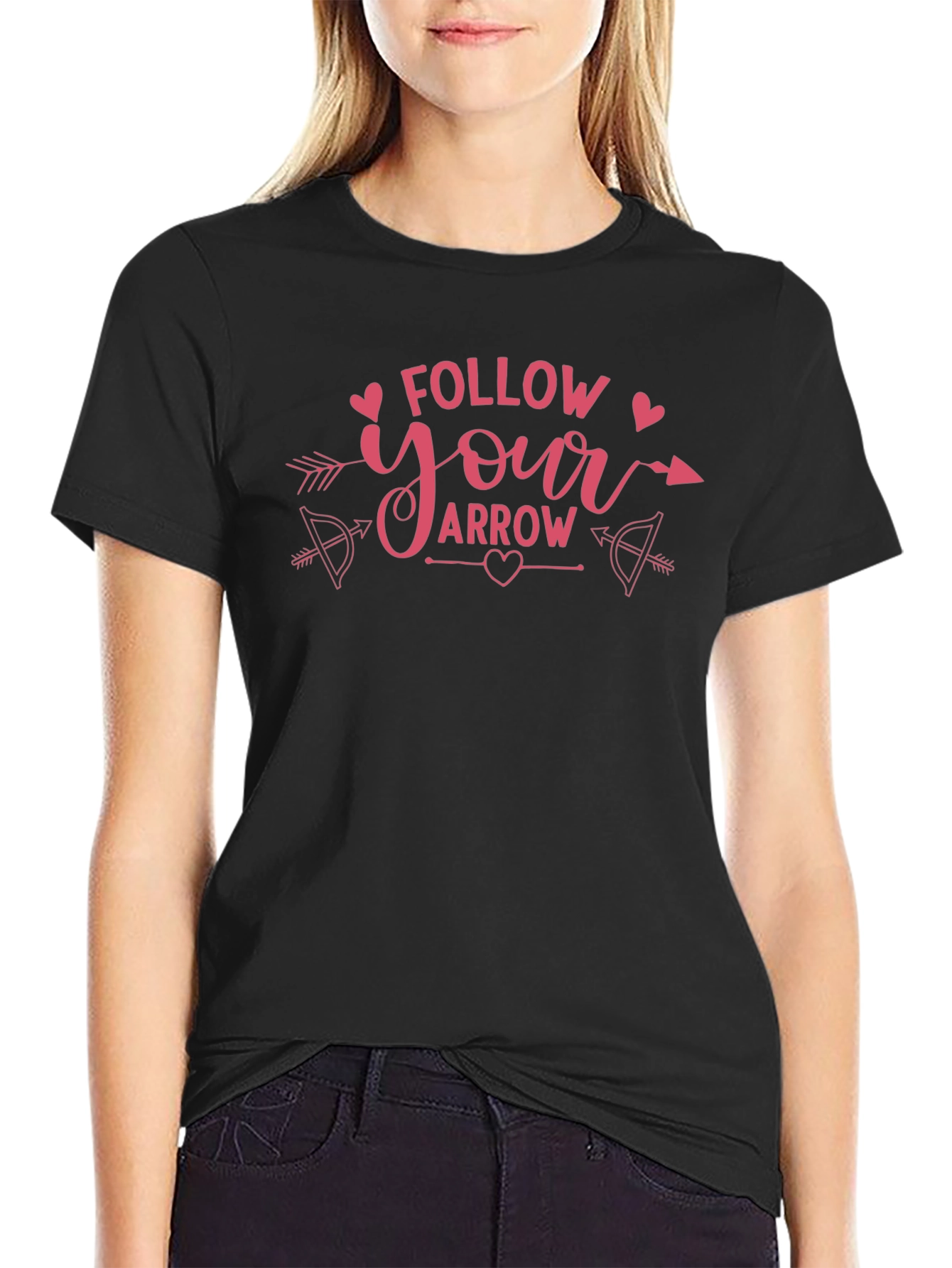 Follow Your Arrow Black Tee