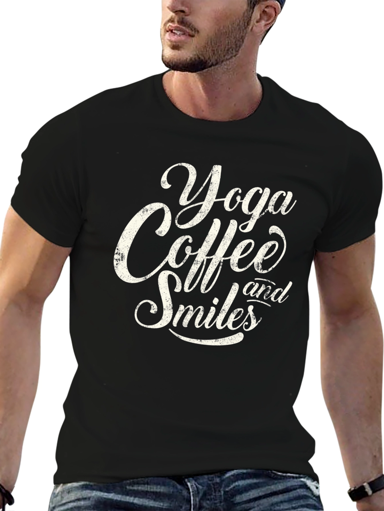 Yoga Coffee Smiles Graphic Tee