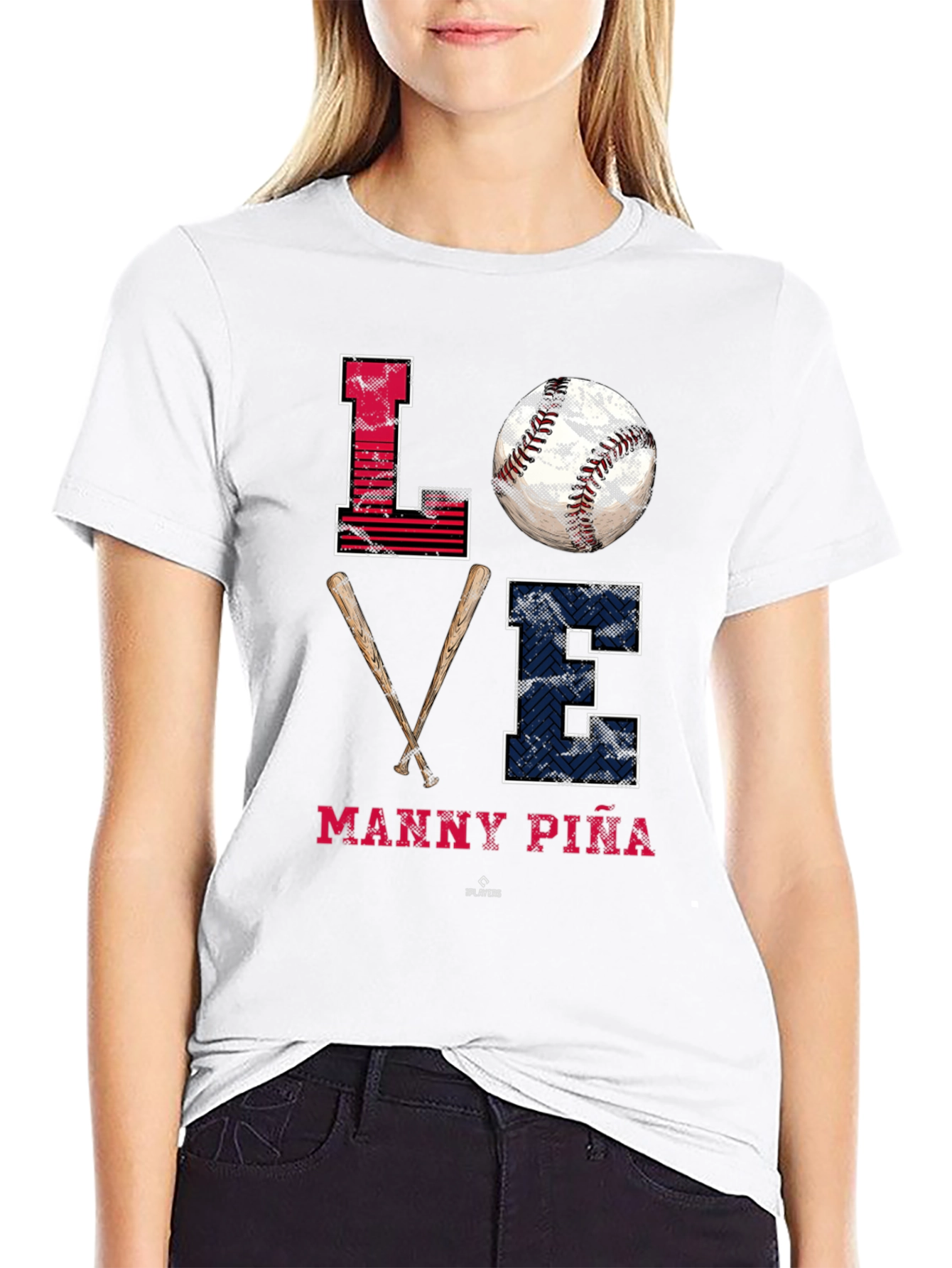 Manny Piña Baseball Love T-Shirt - MLB Fan Apparel