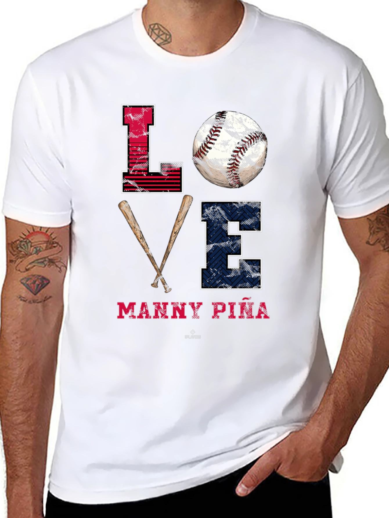 Manny Piña Baseball Love T-Shirt - MLB Fan Apparel