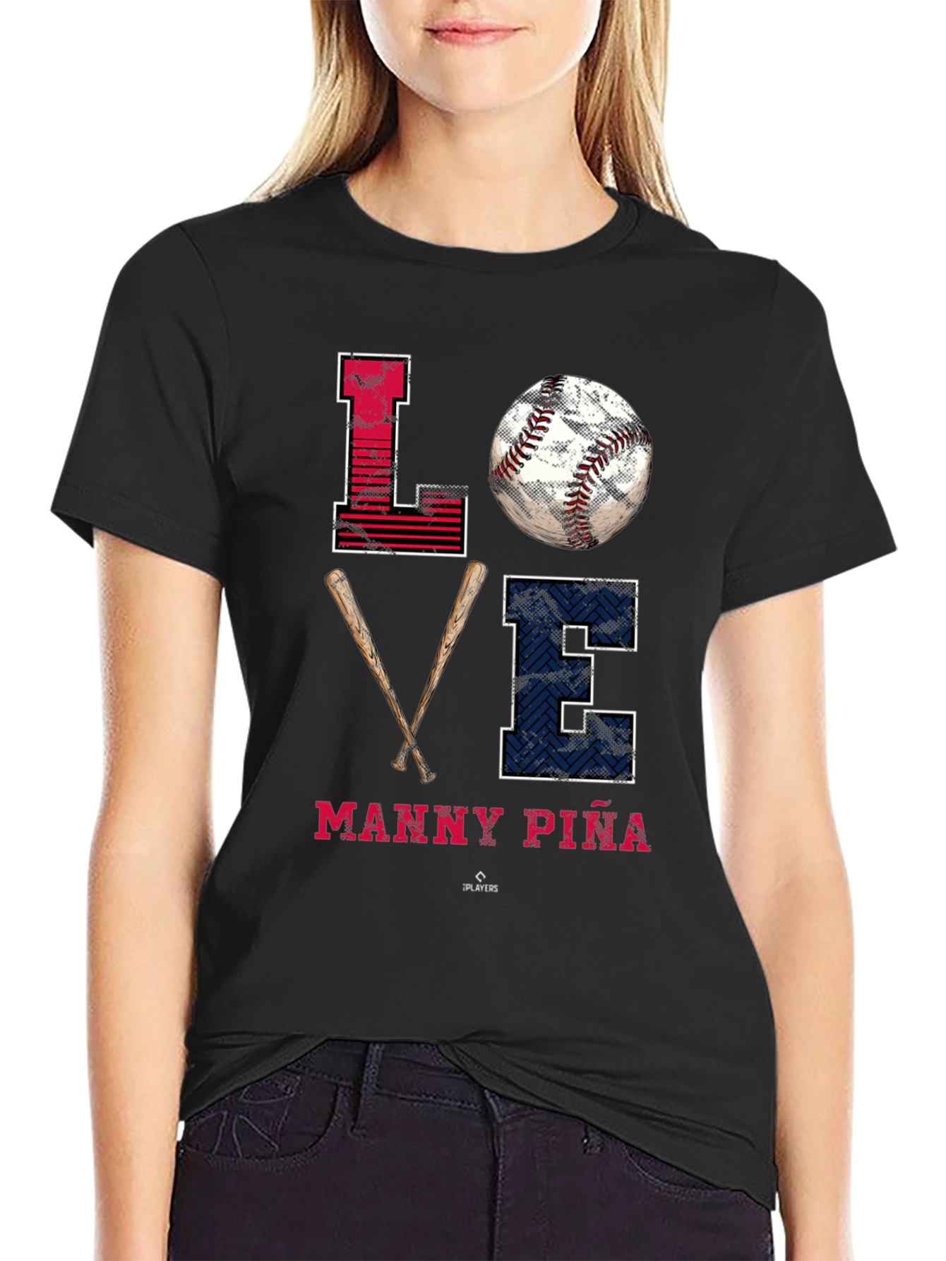 Manny Piña Baseball Love T-Shirt - MLB Fan Apparel