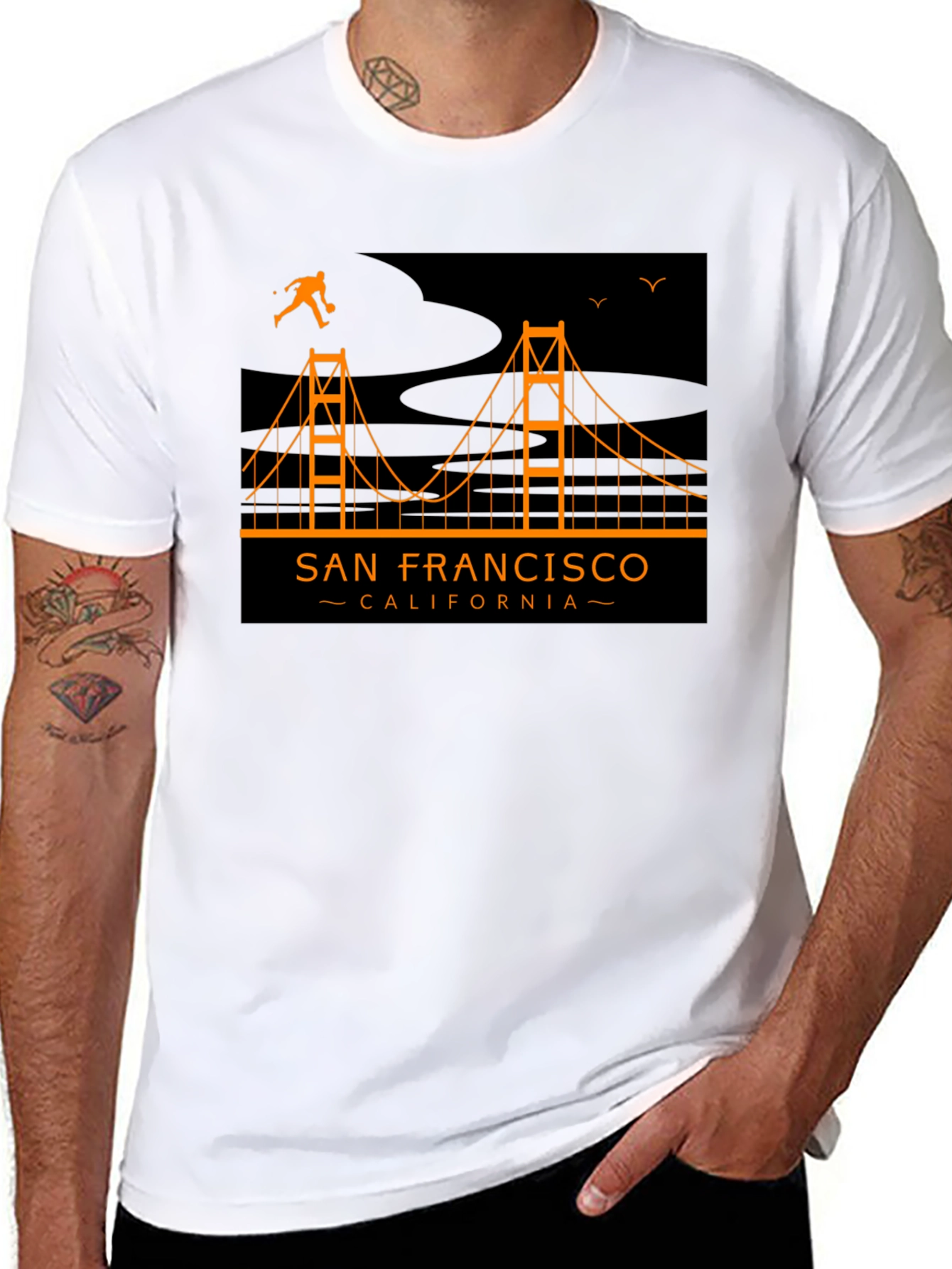 San Francisco Bridge Graphic Tee - Black