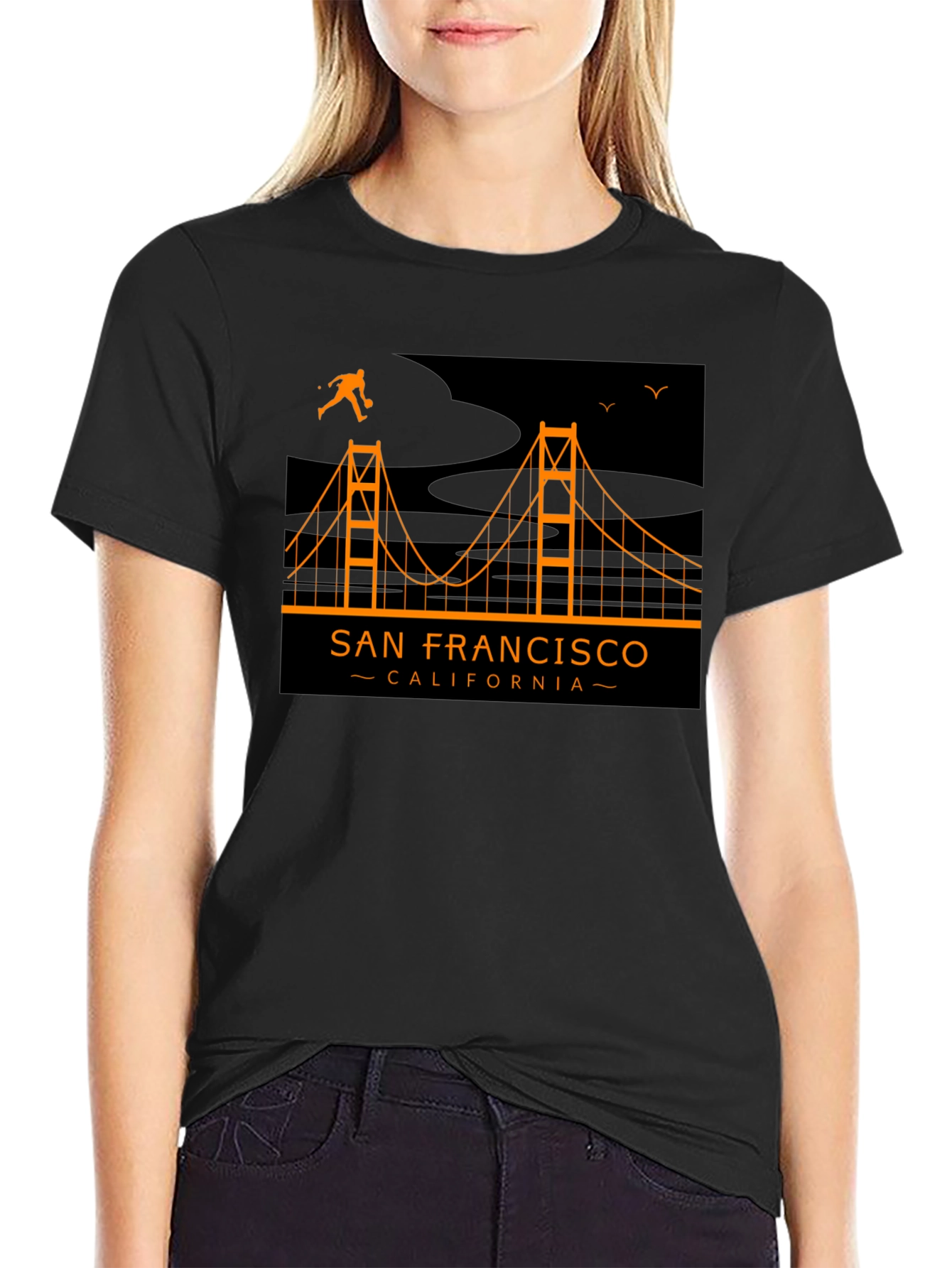 San Francisco Bridge Graphic Tee - Black