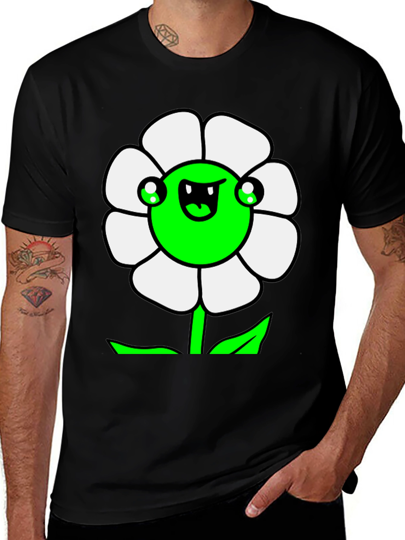 Funny Flower Graphic T-Shirt