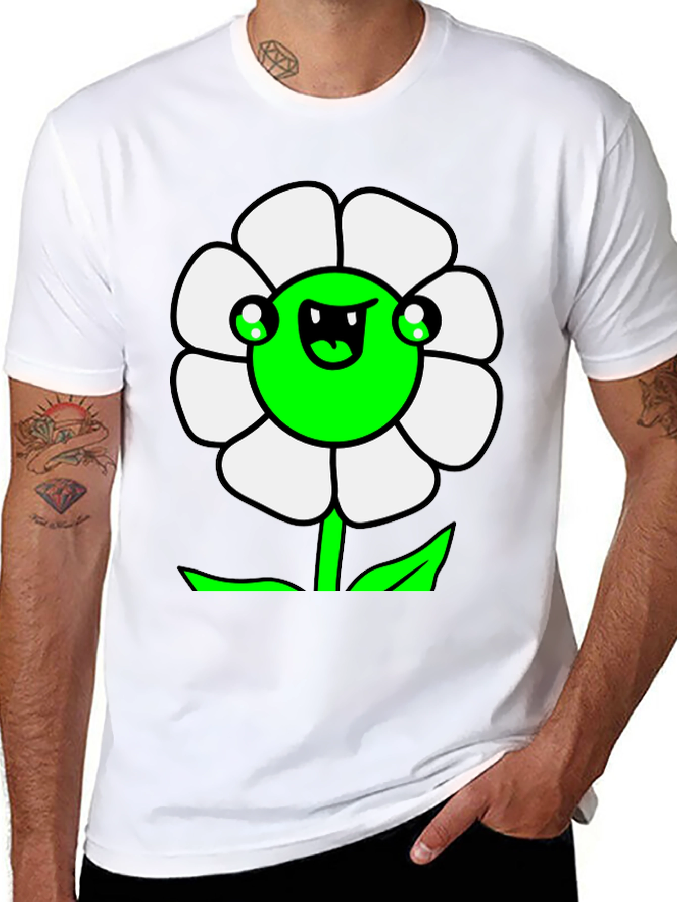 Funny Flower Graphic T-Shirt
