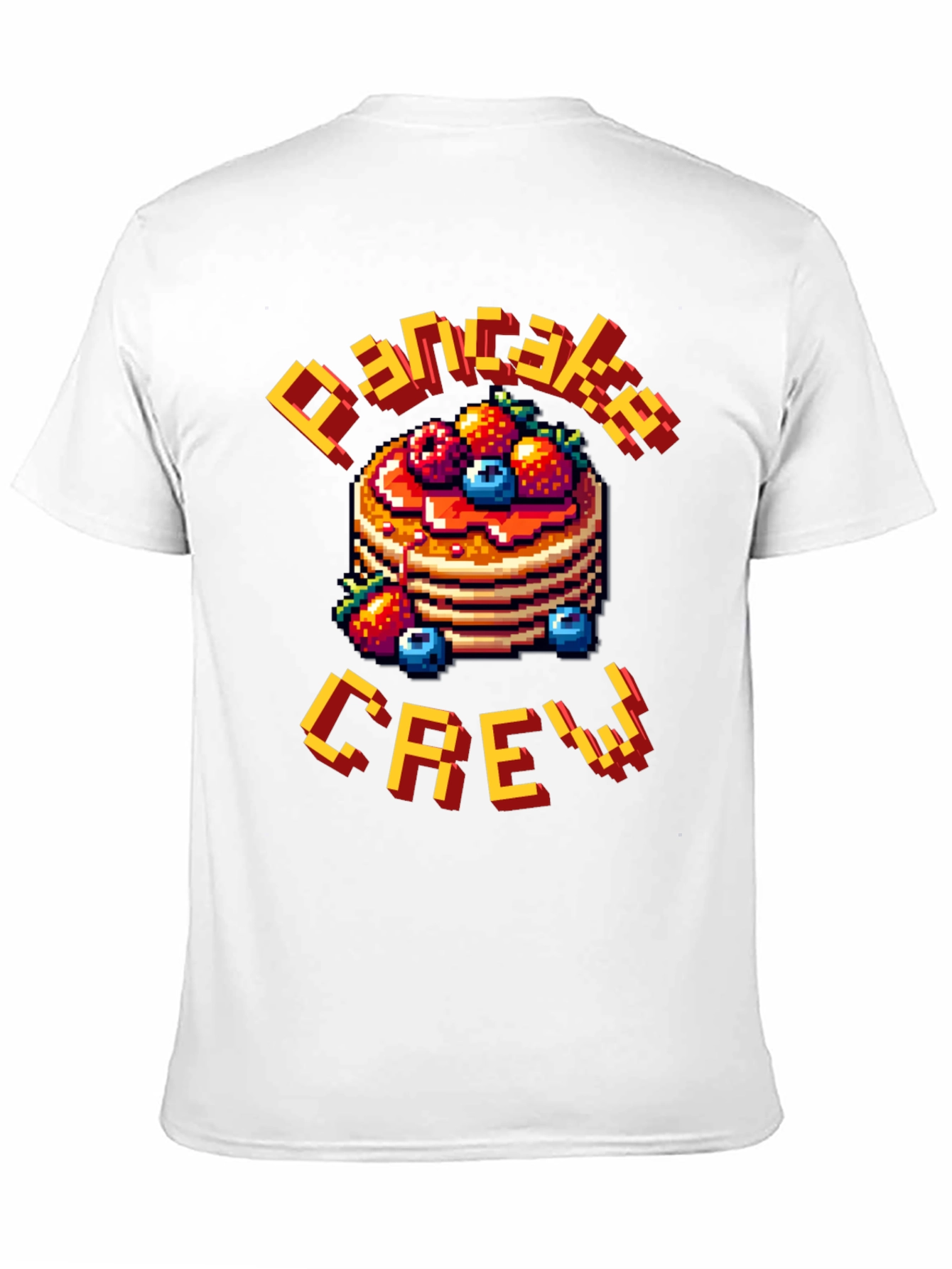 Pancake Crew Pixel Art T-Shirt - Breakfast Lover Tee