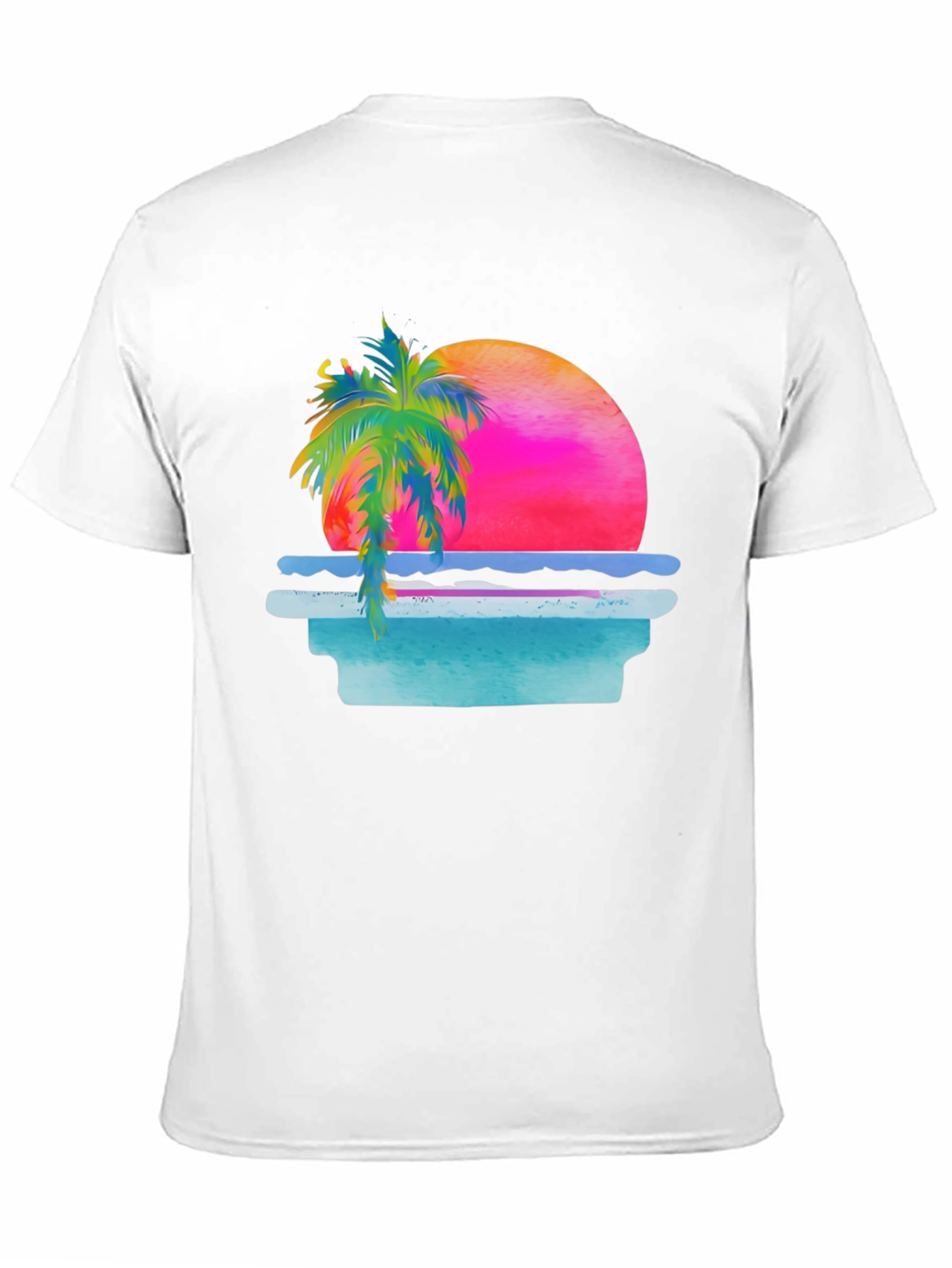 Retro Sunset Palm Tree Graphic Tee