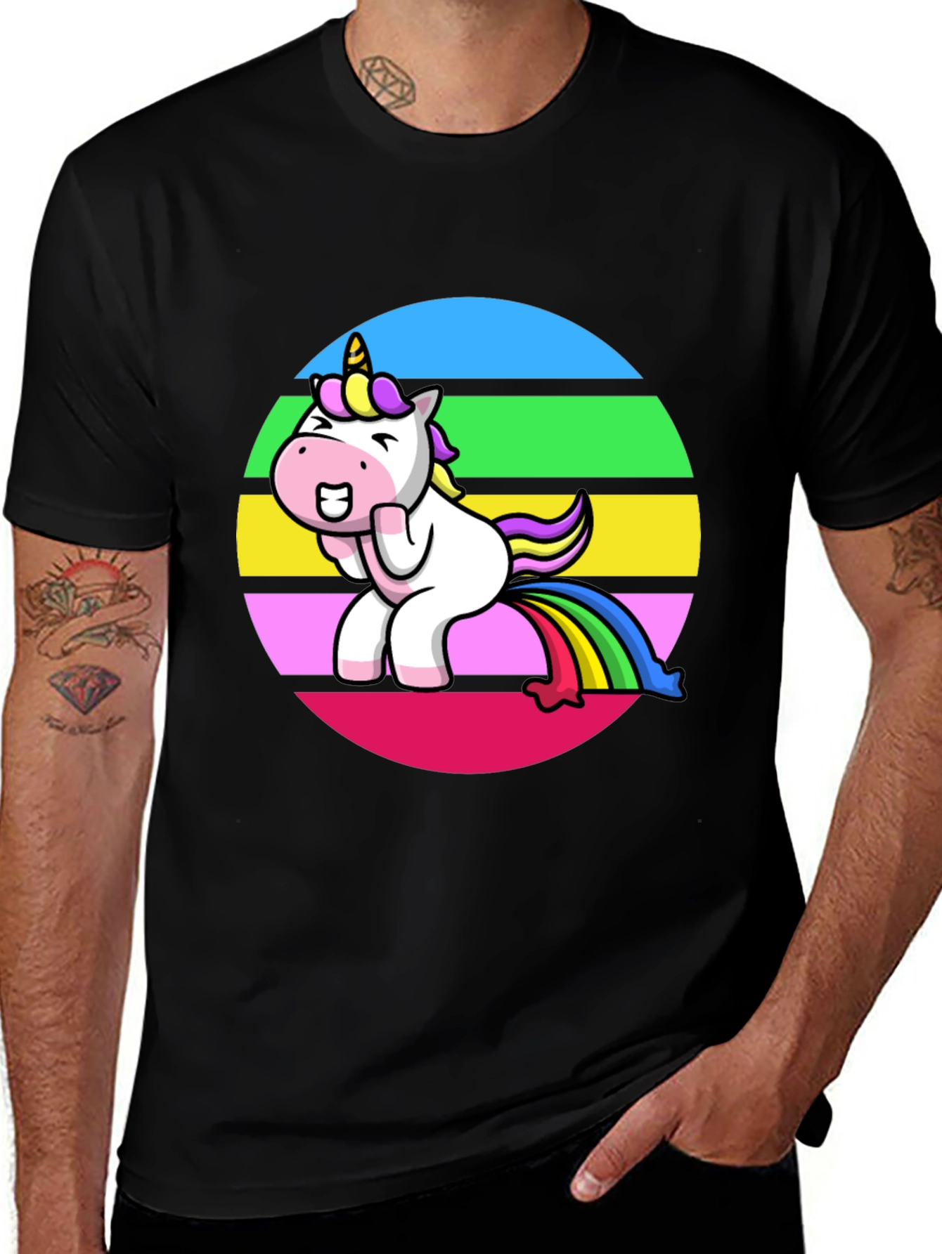 Unicorn Rainbow Humor Graphic Tee
