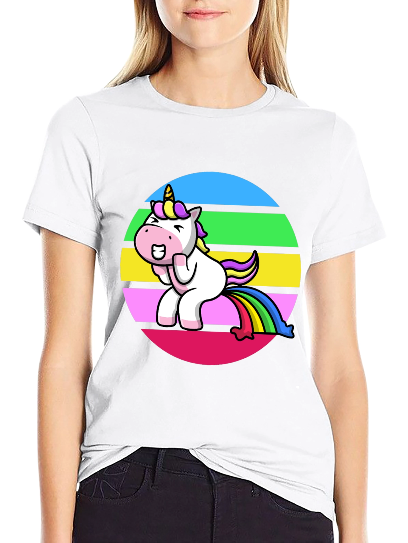 Unicorn Rainbow Humor Graphic Tee