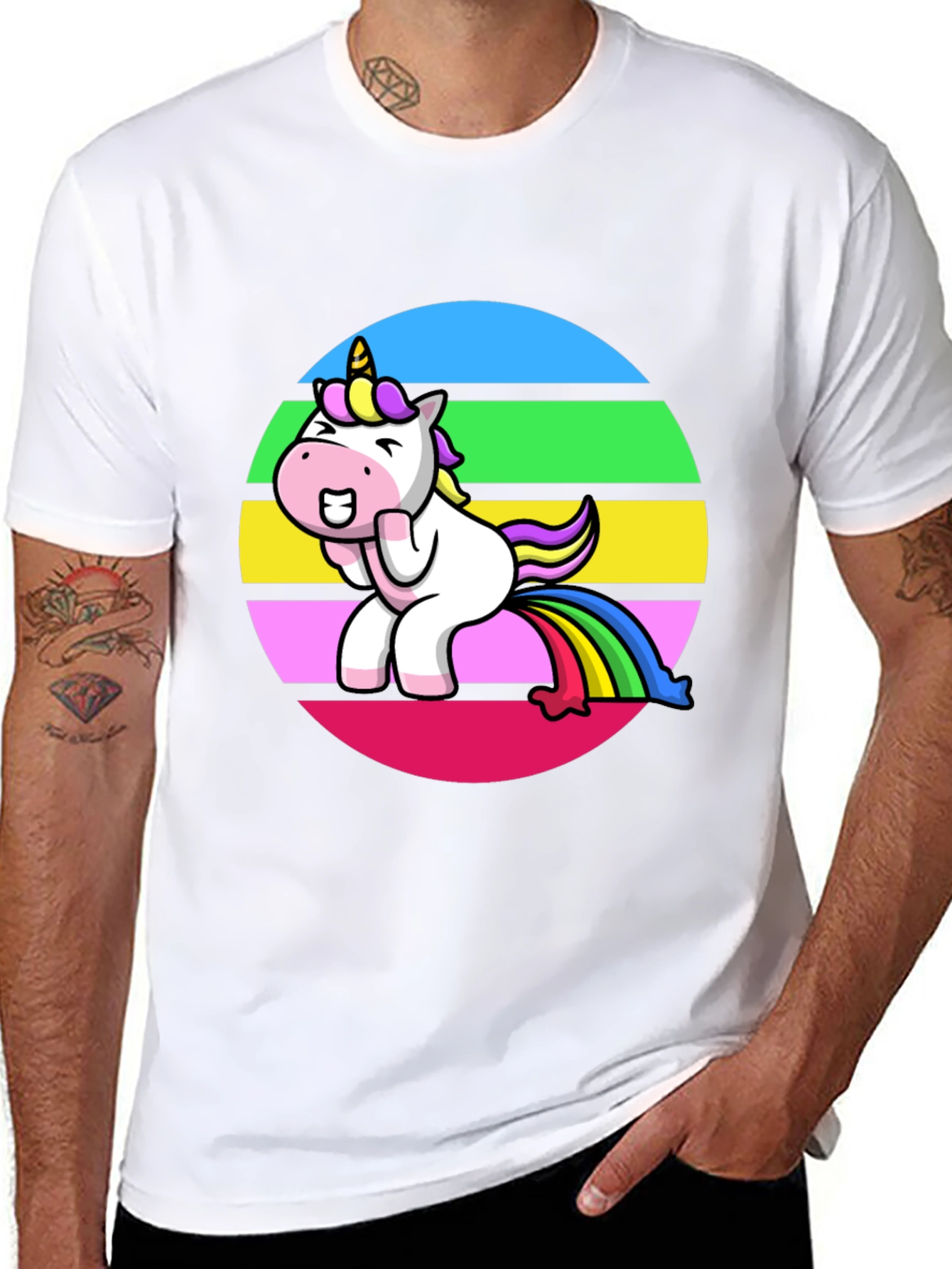 Unicorn Rainbow Humor Graphic Tee