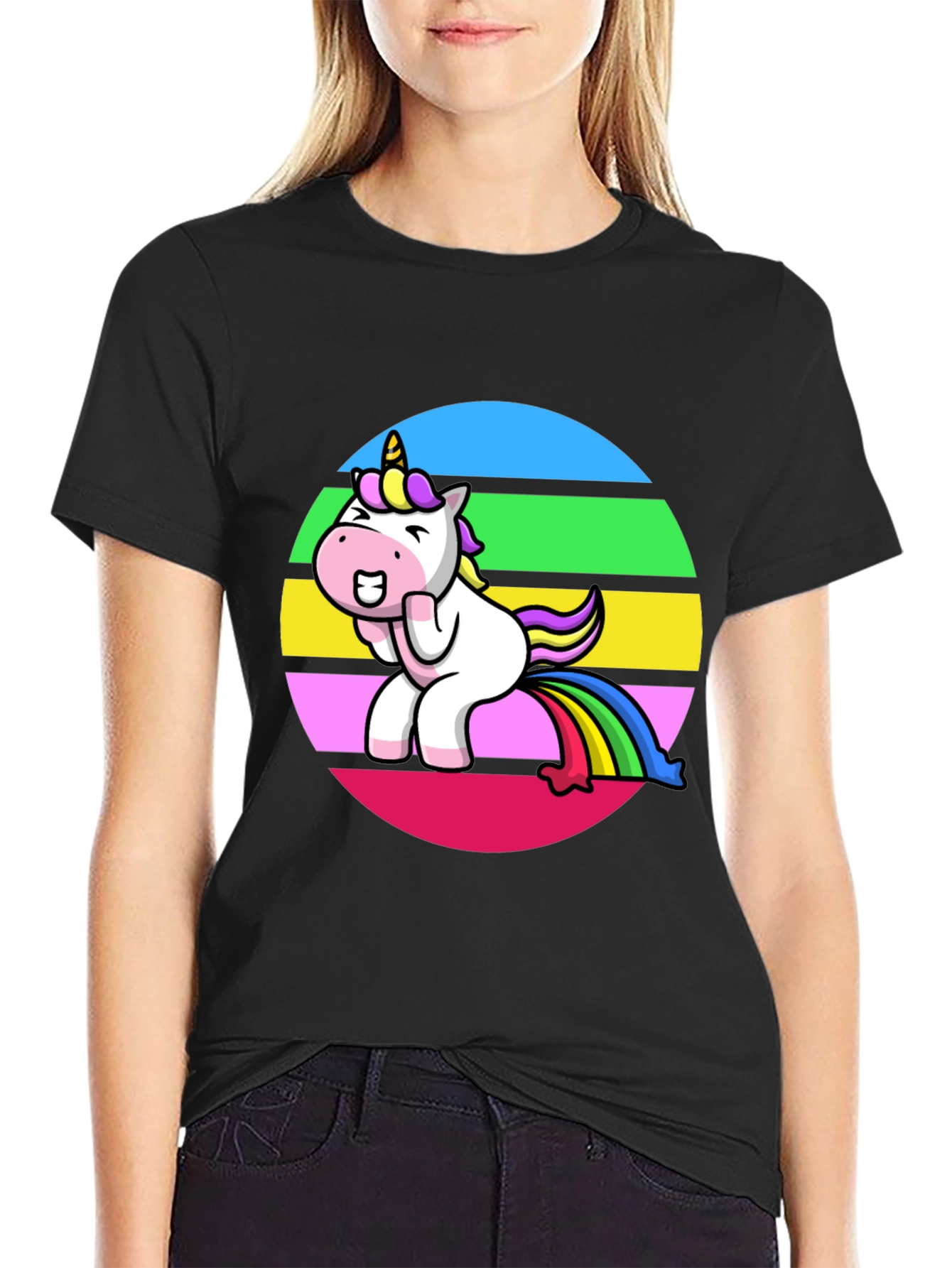 Unicorn Rainbow Humor Graphic Tee