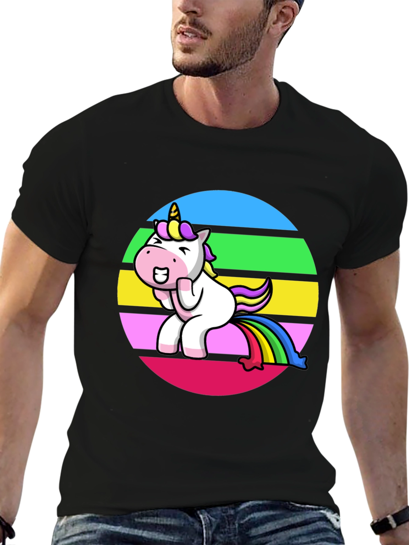 Unicorn Rainbow Humor Graphic Tee