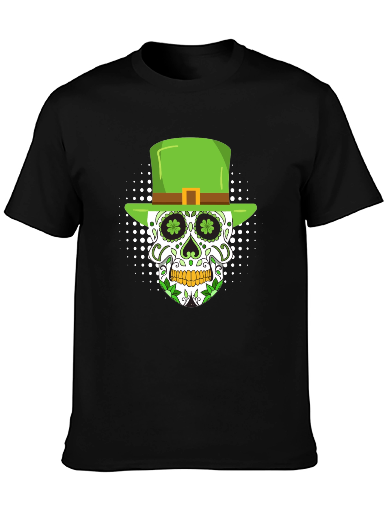 St. Patricks Day Skull Graphic T-Shirt