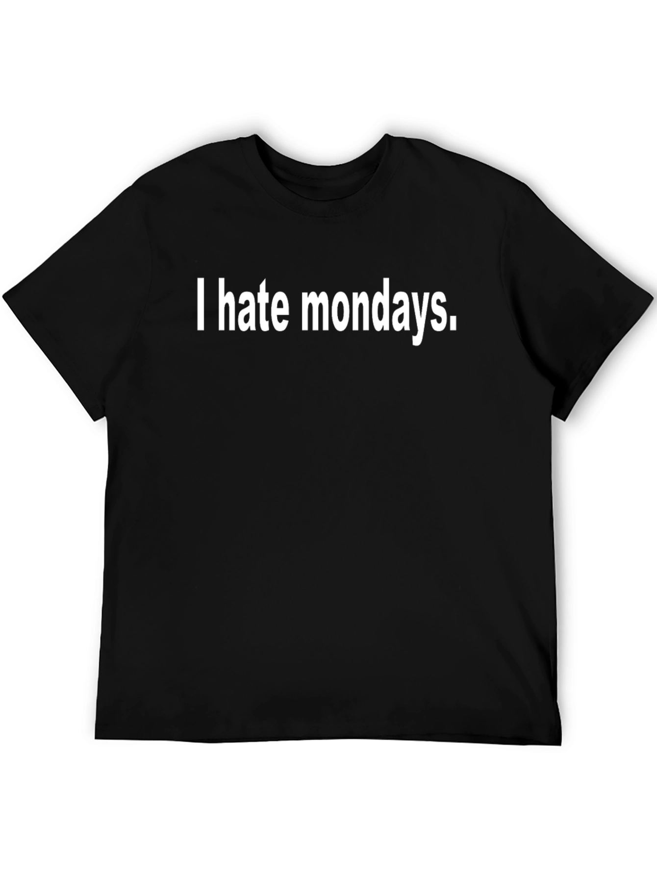 I Hate Mondays Graphic Tee - Black Cotton T-Shirt