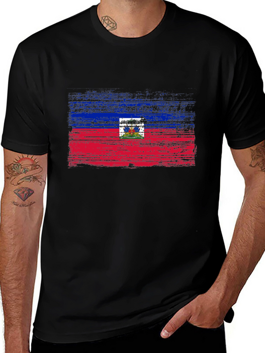 Haiti Flag T-Shirt - Distressed Design
