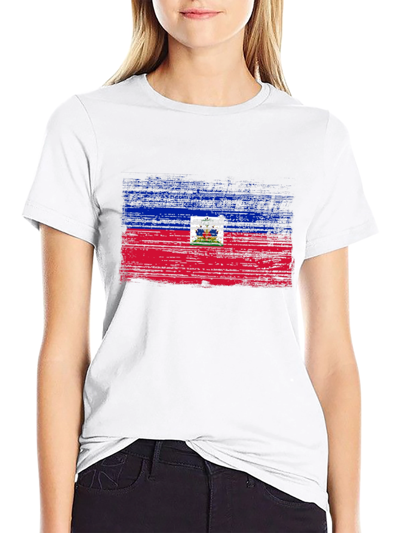 Haiti Flag T-Shirt - Distressed Design