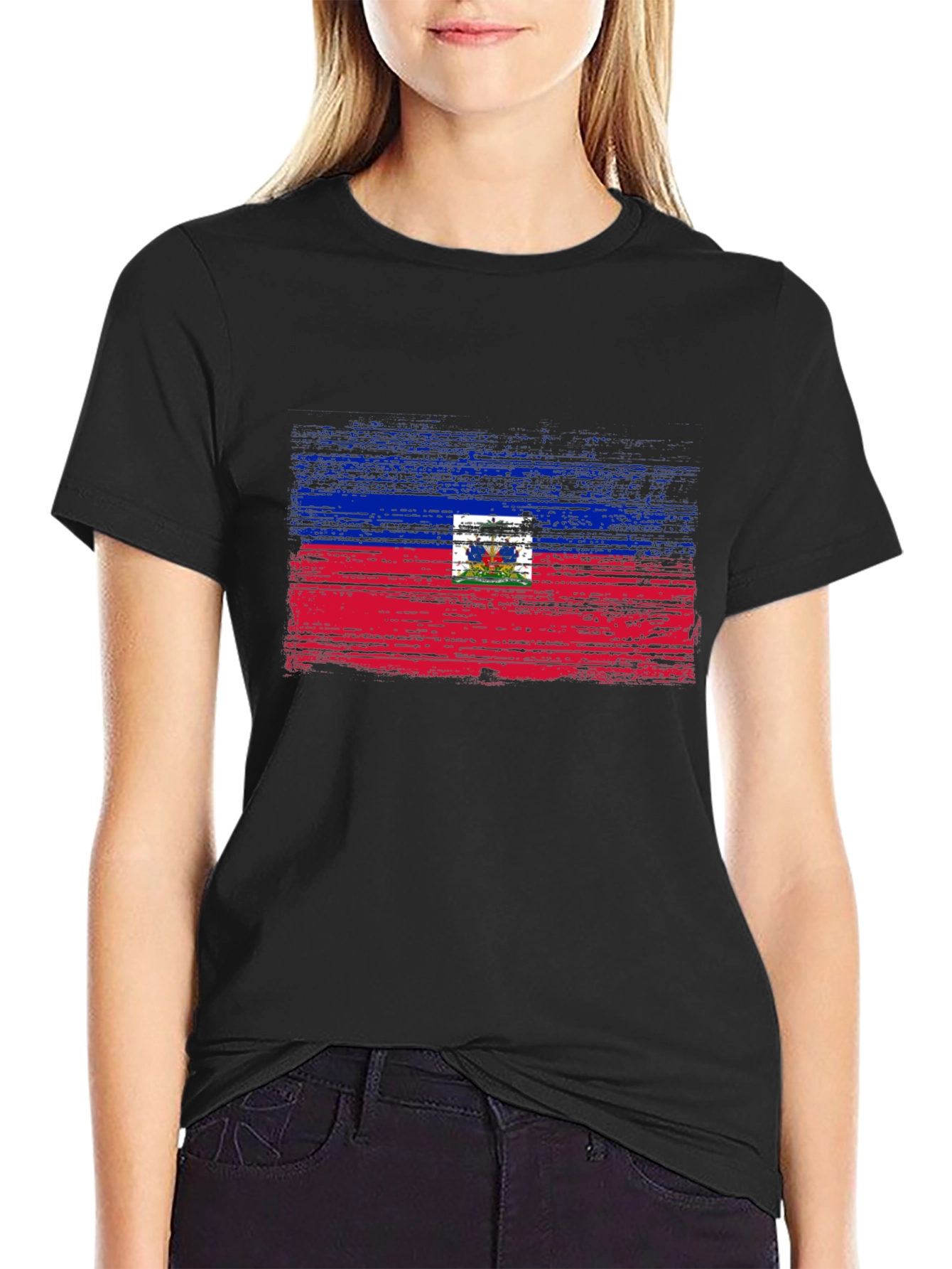 Haiti Flag T-Shirt - Distressed Design