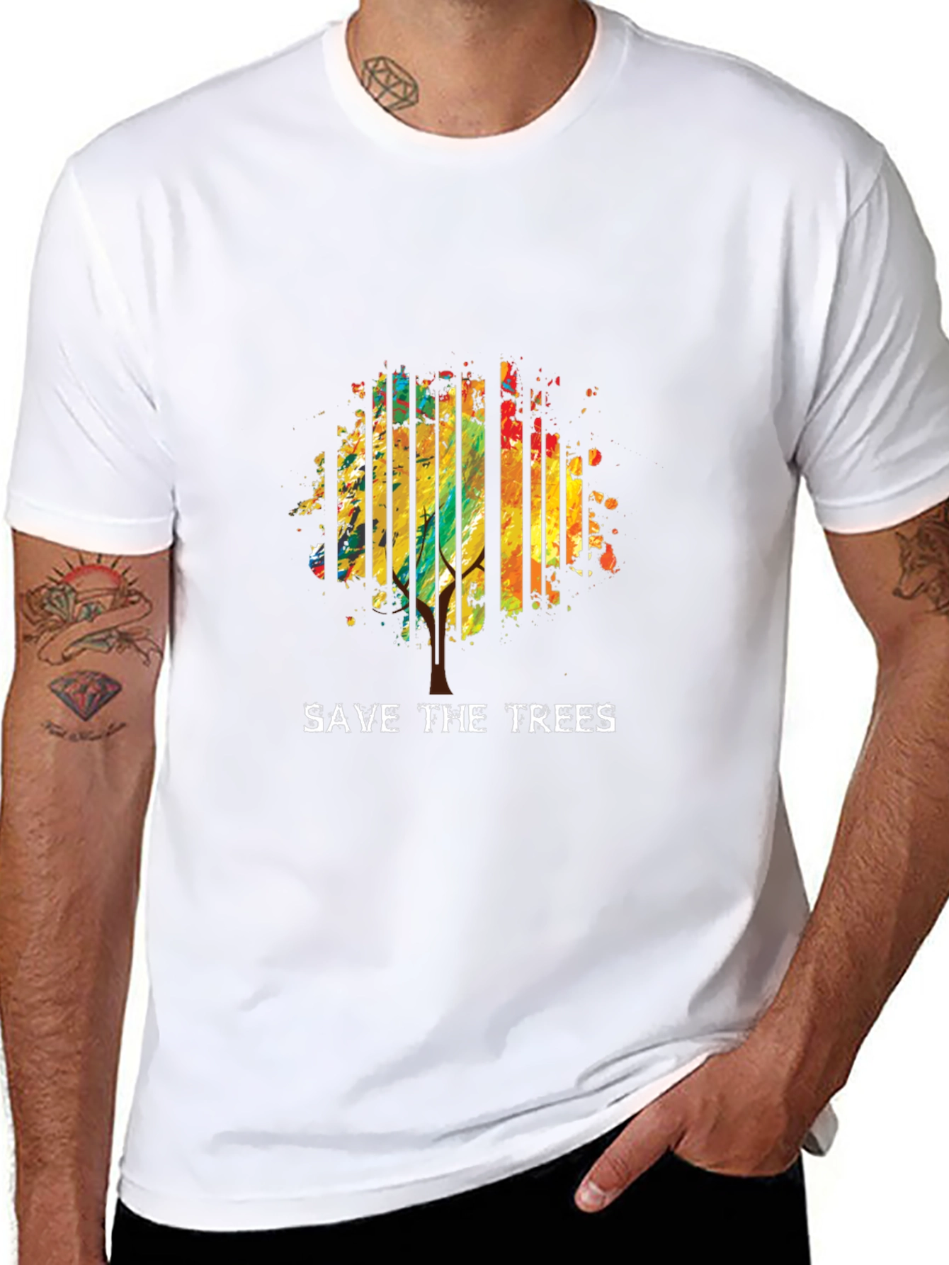 Save the Trees Graphic Tee - Earth Friendly Design