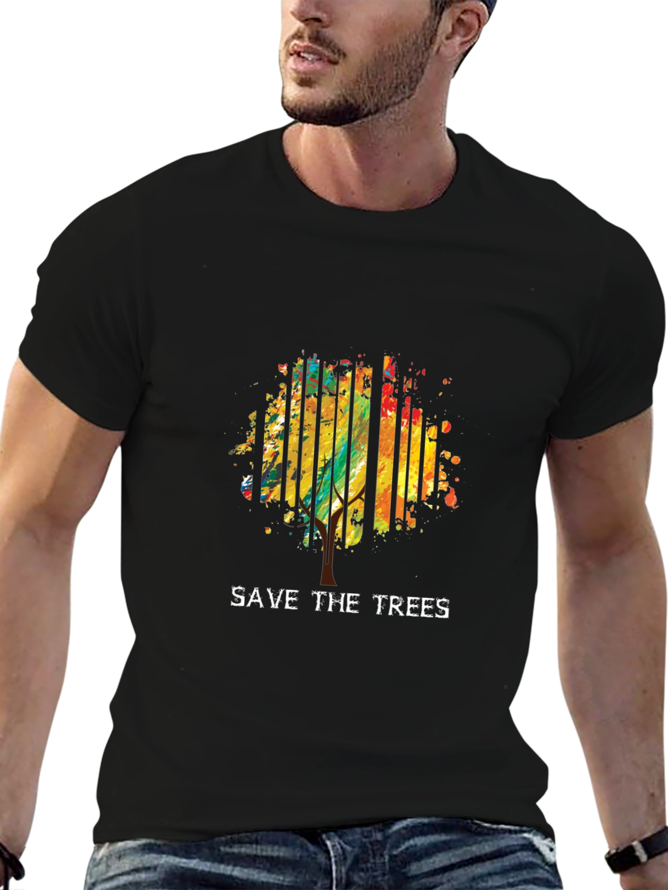 Save the Trees Graphic Tee - Earth Friendly Design