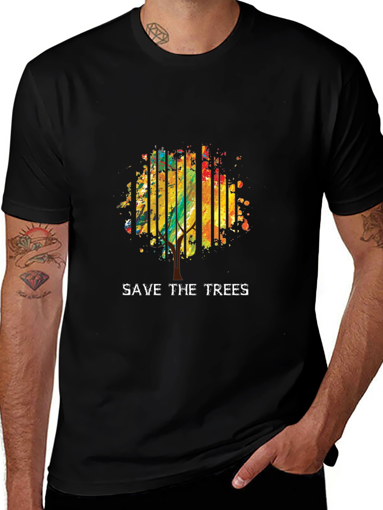 Save the Trees Graphic Tee - Earth Friendly Design