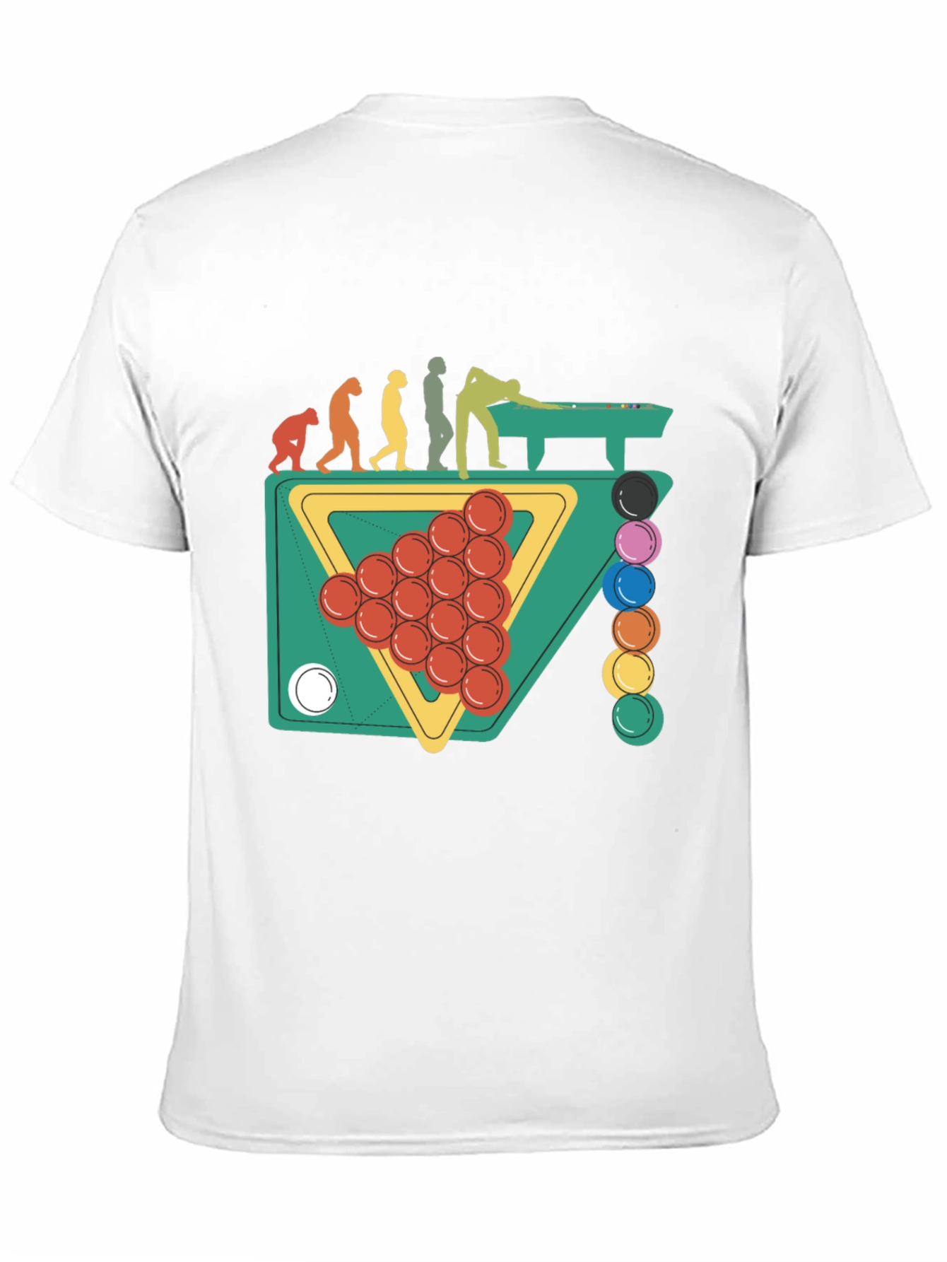 Evolution of Billiards Black Graphic T-Shirt