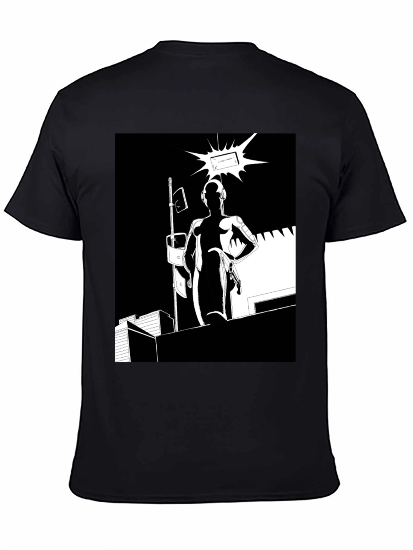 Abstract Black Graphic Tee