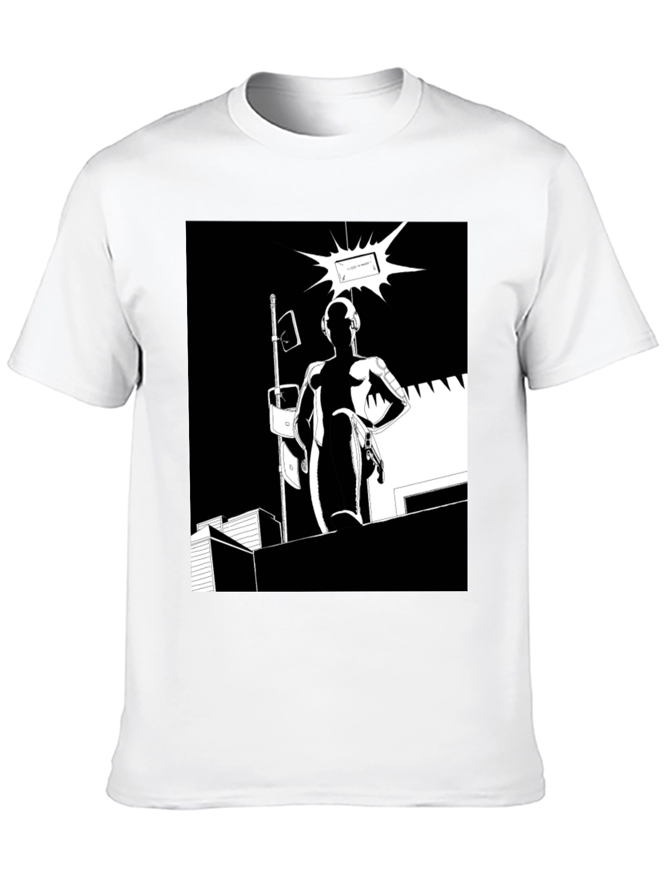 Abstract Black Graphic Tee