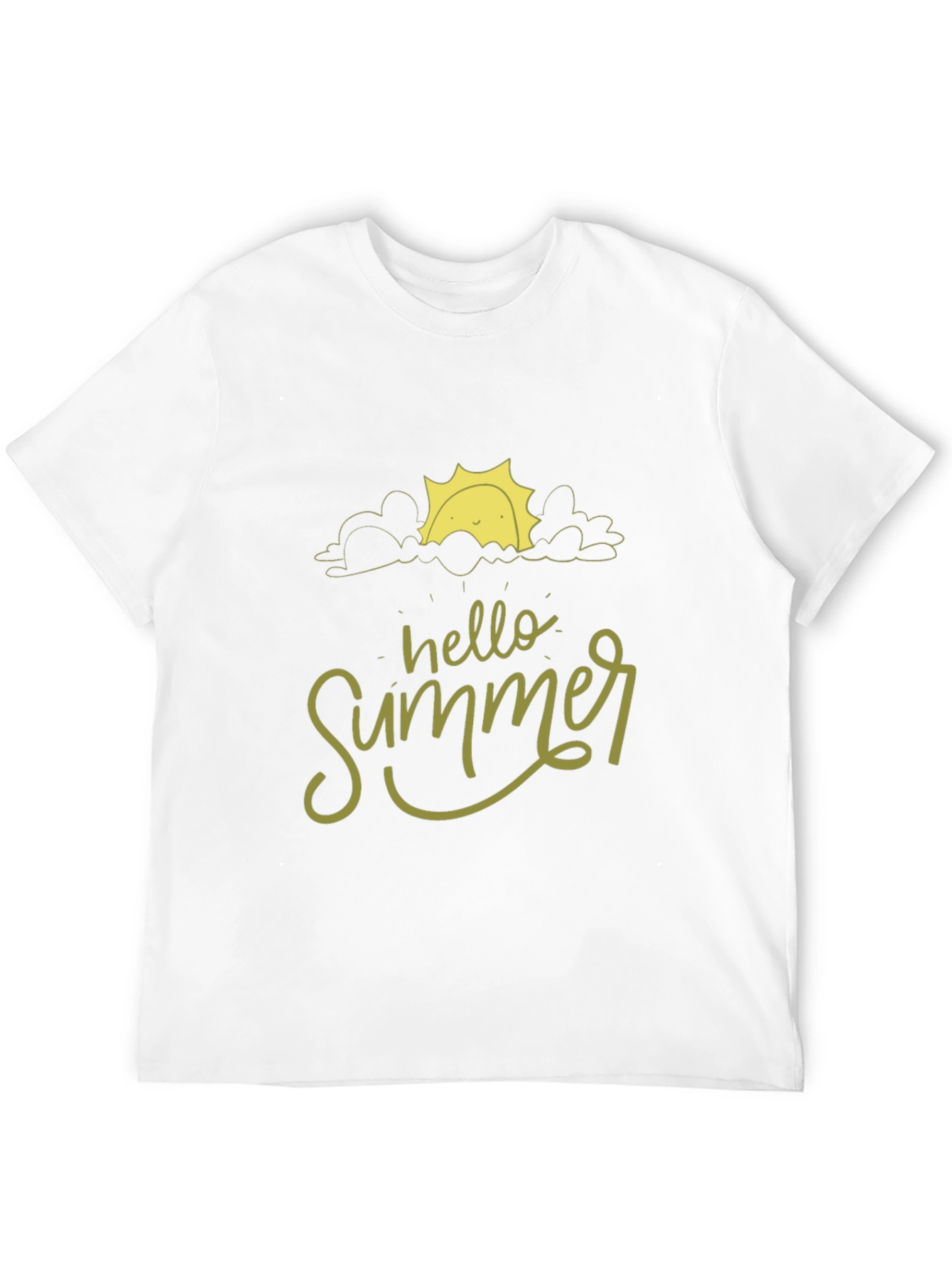 Hello Summer Black T-Shirt - Trendy Graphic Tee