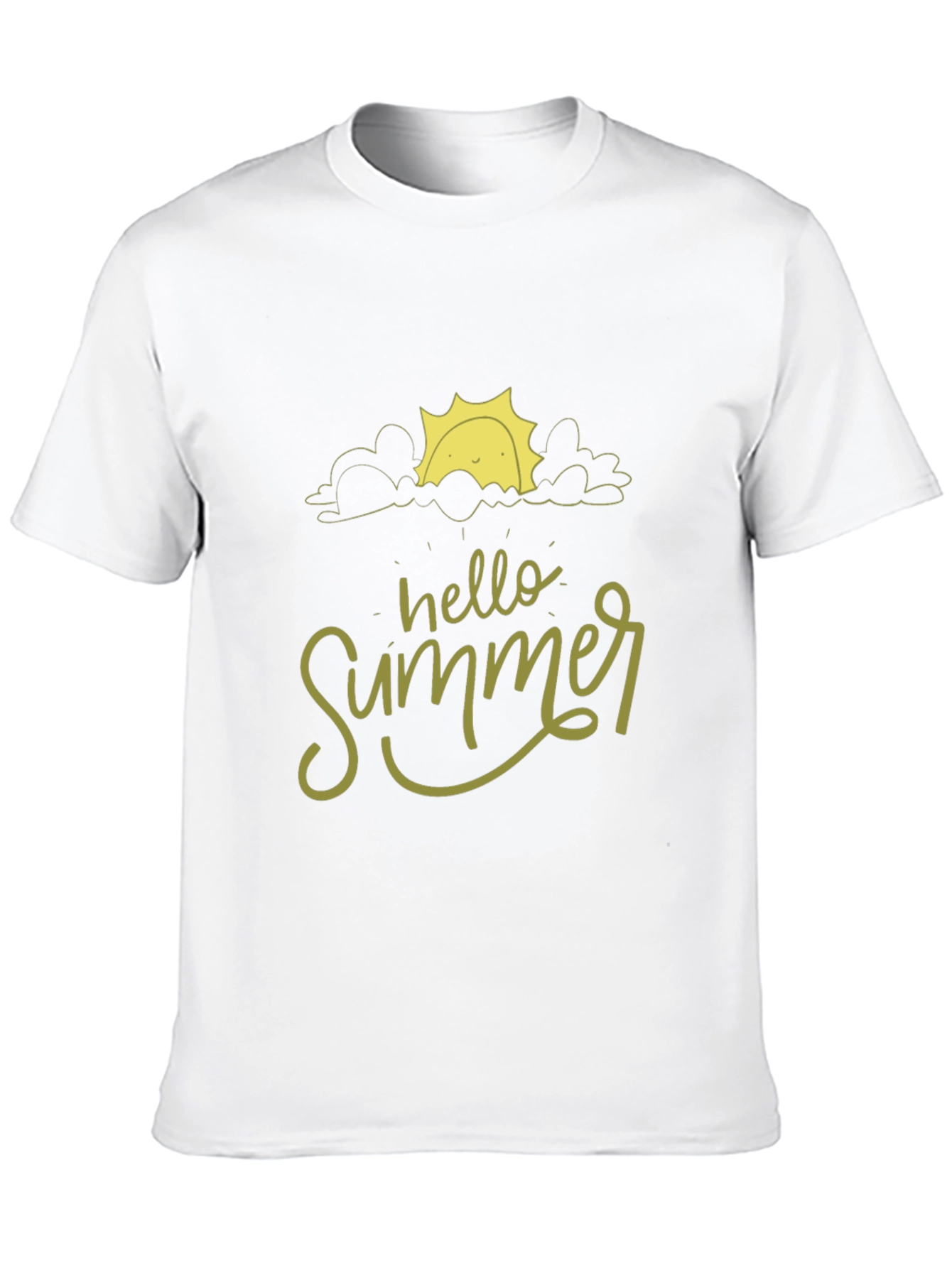 Hello Summer Black T-Shirt - Trendy Graphic Tee