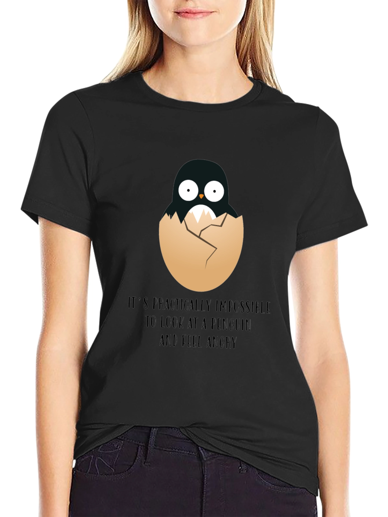 Penguin Hatchling T-Shirt - Impossible to Feel Angry