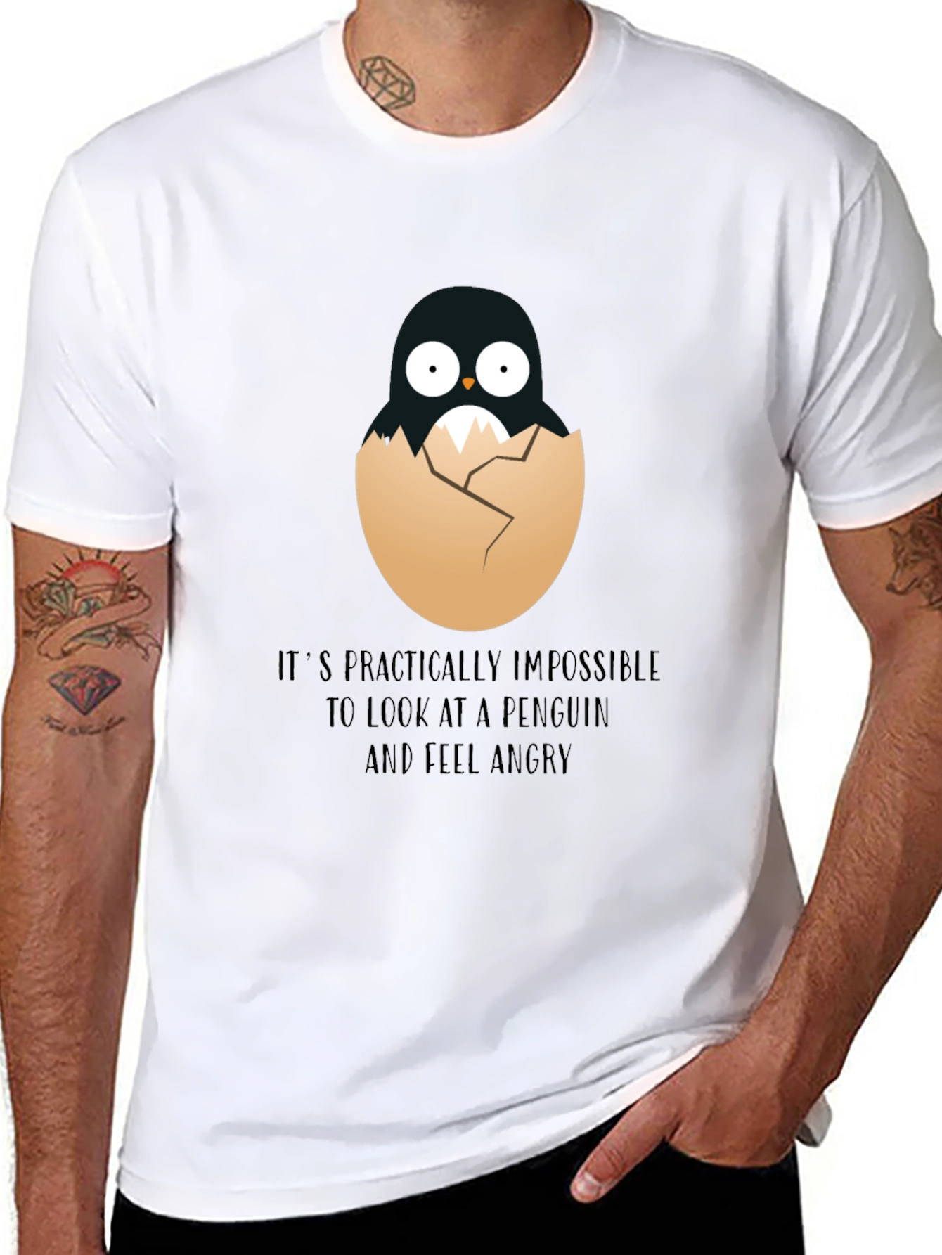 Penguin Hatchling T-Shirt - Impossible to Feel Angry