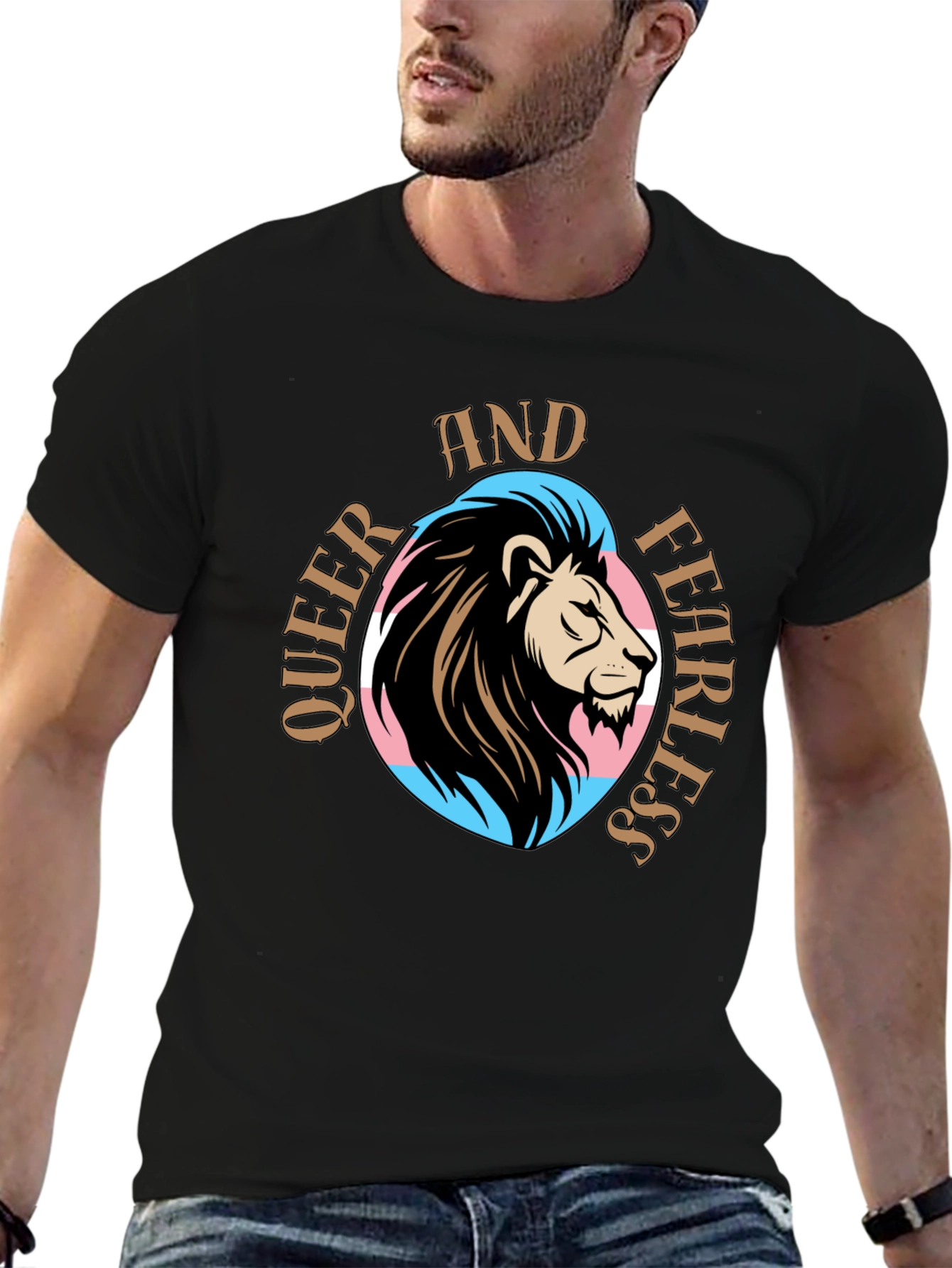 Queer and Fearless Lion Graphic T-Shirt