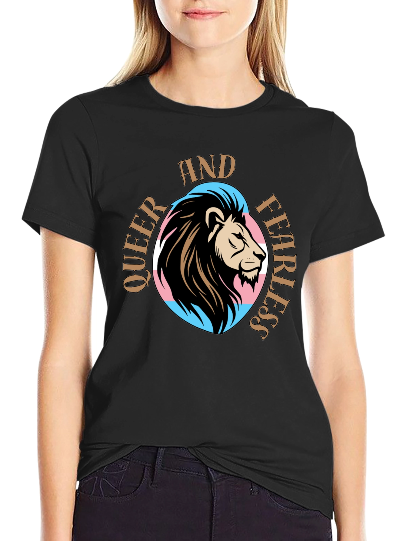 Queer and Fearless Lion Graphic T-Shirt