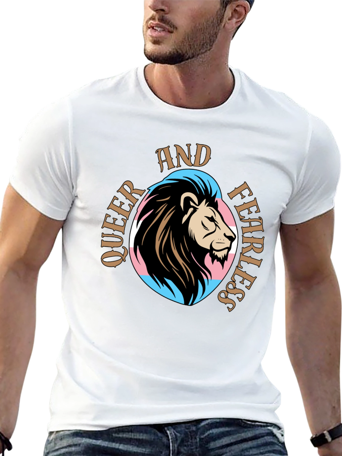 Queer and Fearless Lion Graphic T-Shirt