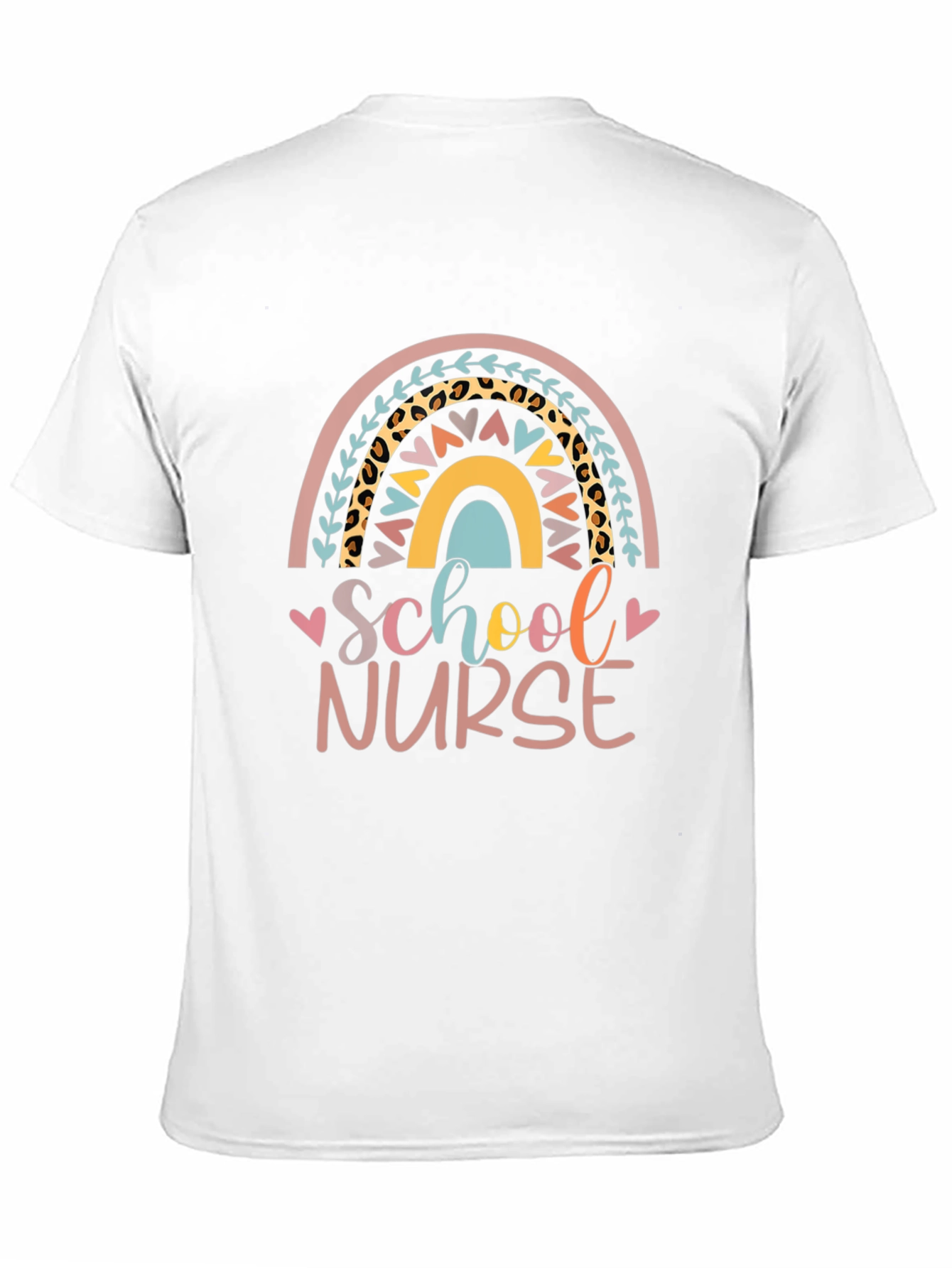 School Nurse Rainbow Graphic T-Shirt
