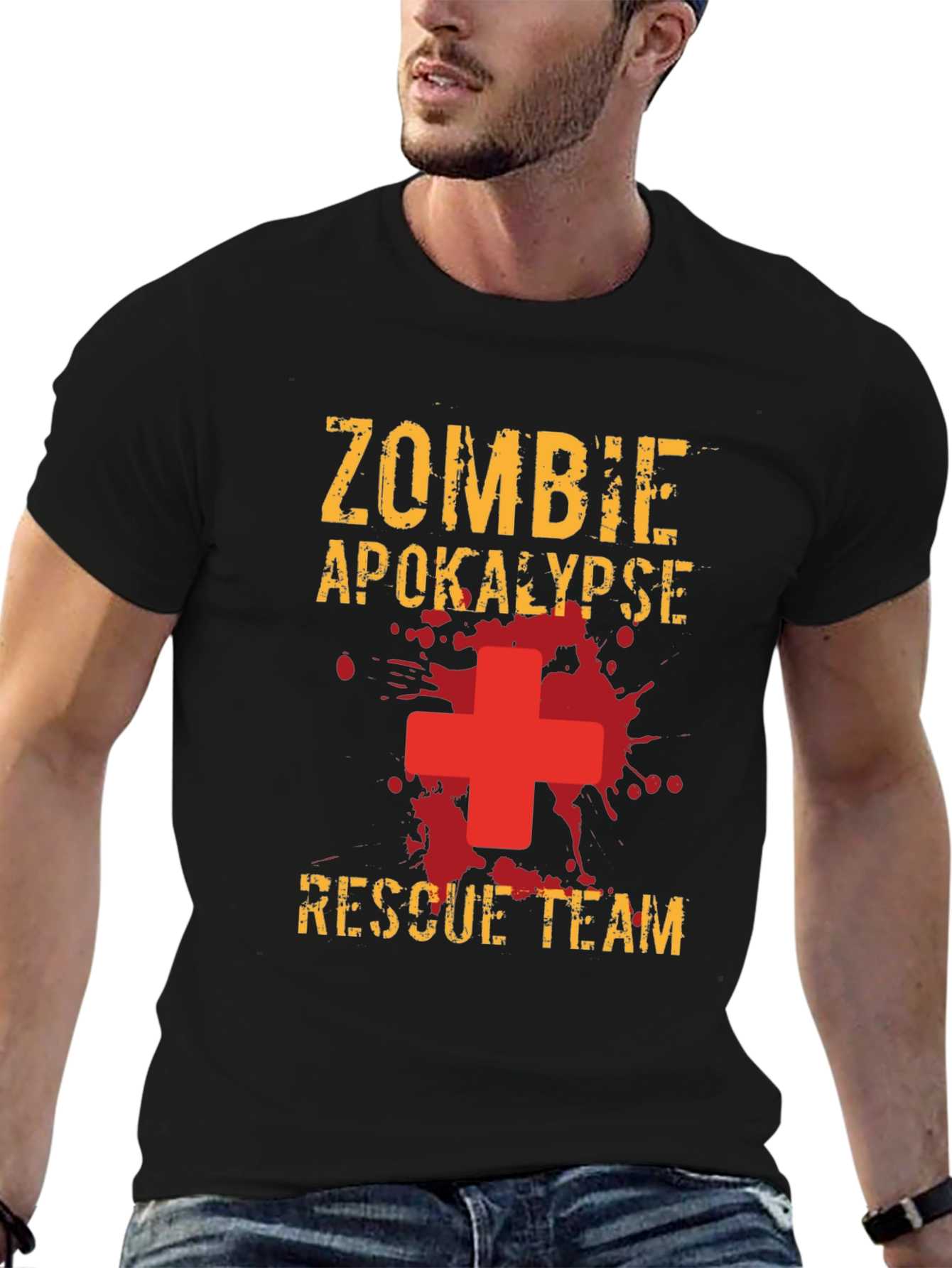 Zombie Apocalypse Rescue Team Graphic T-Shirt