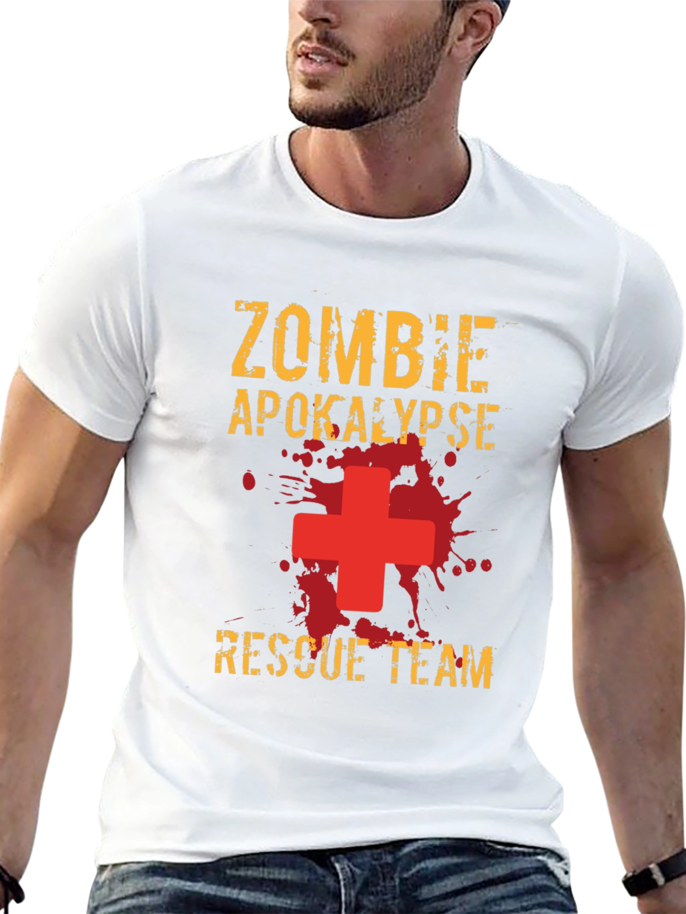 Zombie Apocalypse Rescue Team Graphic T-Shirt