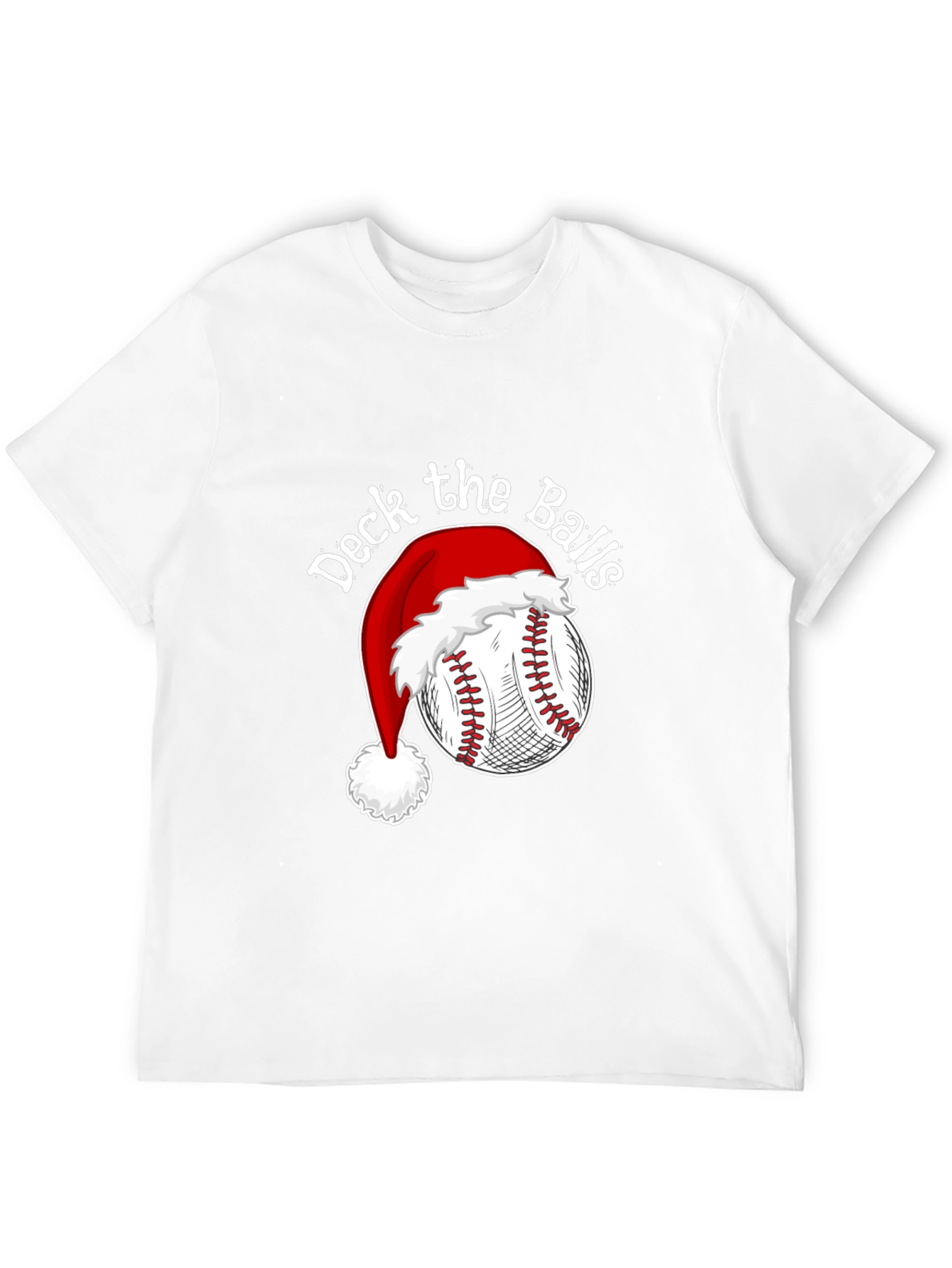 Deck the Balls Baseball Christmas T-Shirt