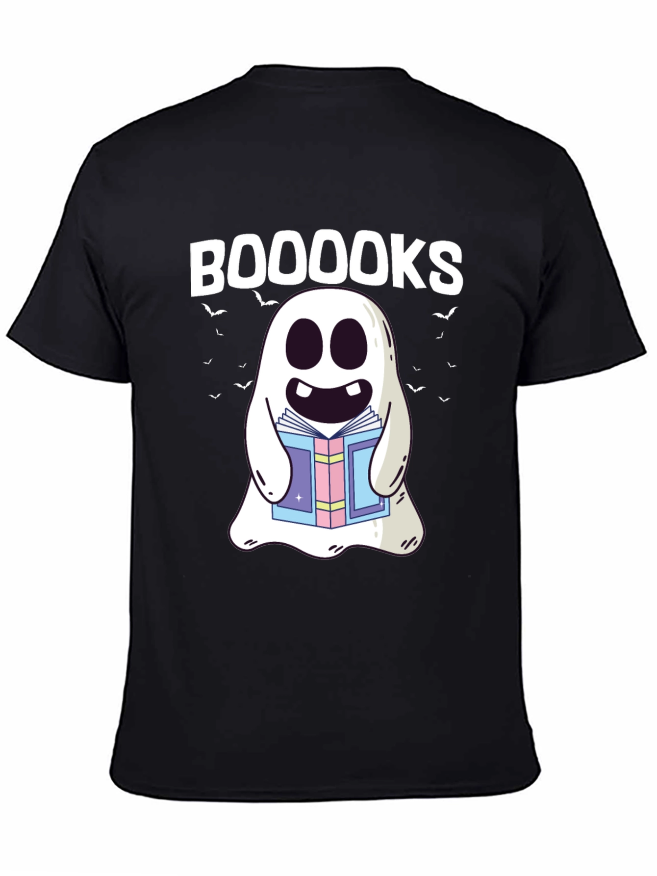 Booooks Ghost T-Shirt - Halloween Spooky Reading