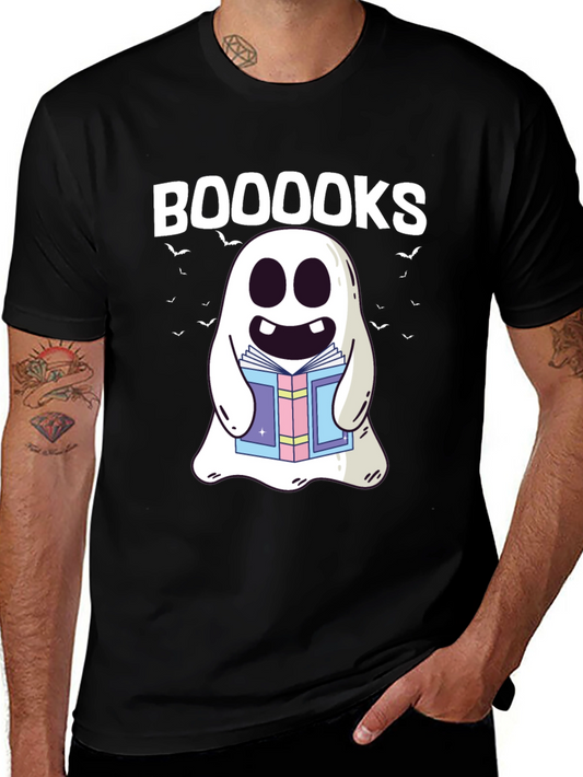 Booooks Ghost T-Shirt - Halloween Spooky Reading