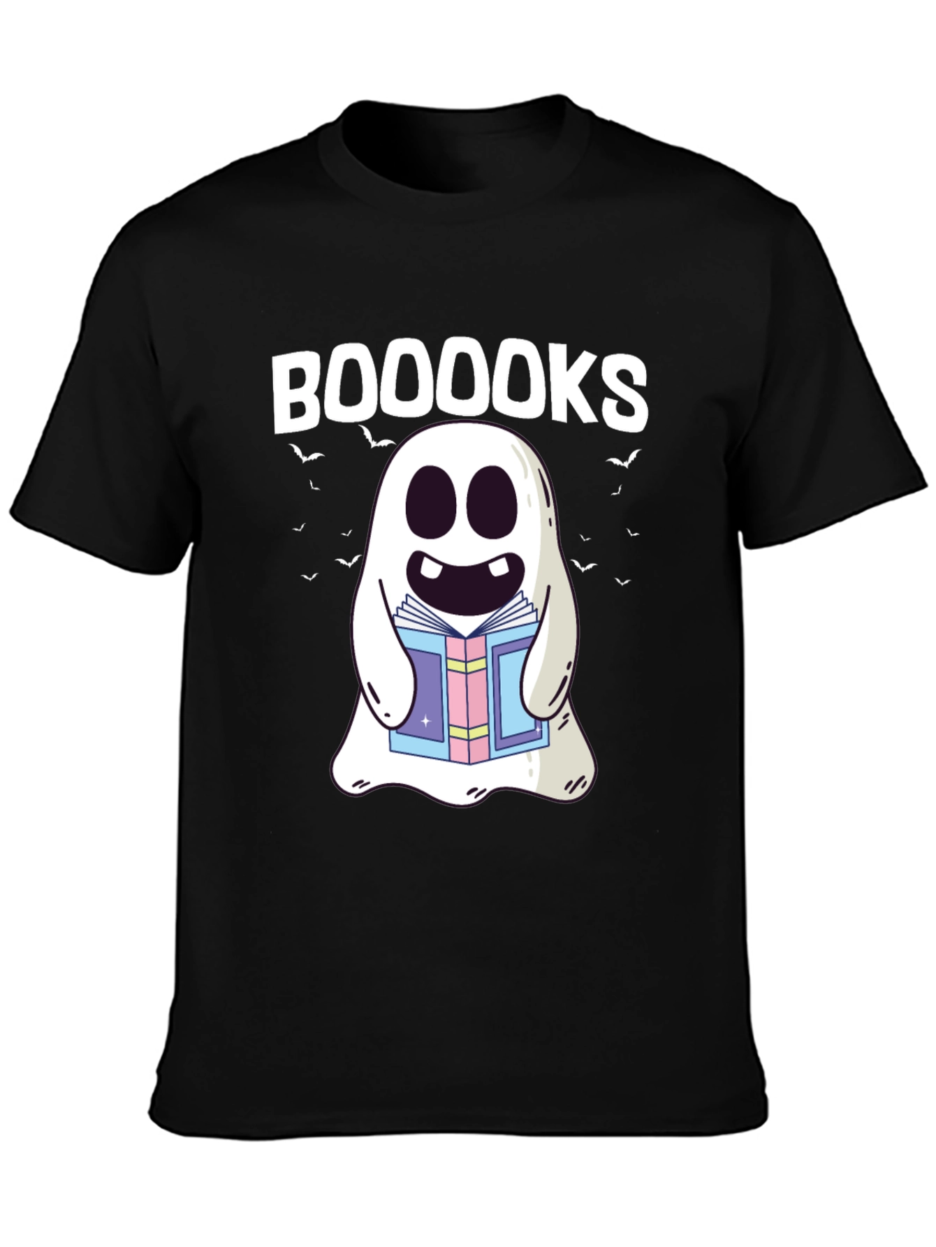 Booooks Ghost T-Shirt - Halloween Spooky Reading