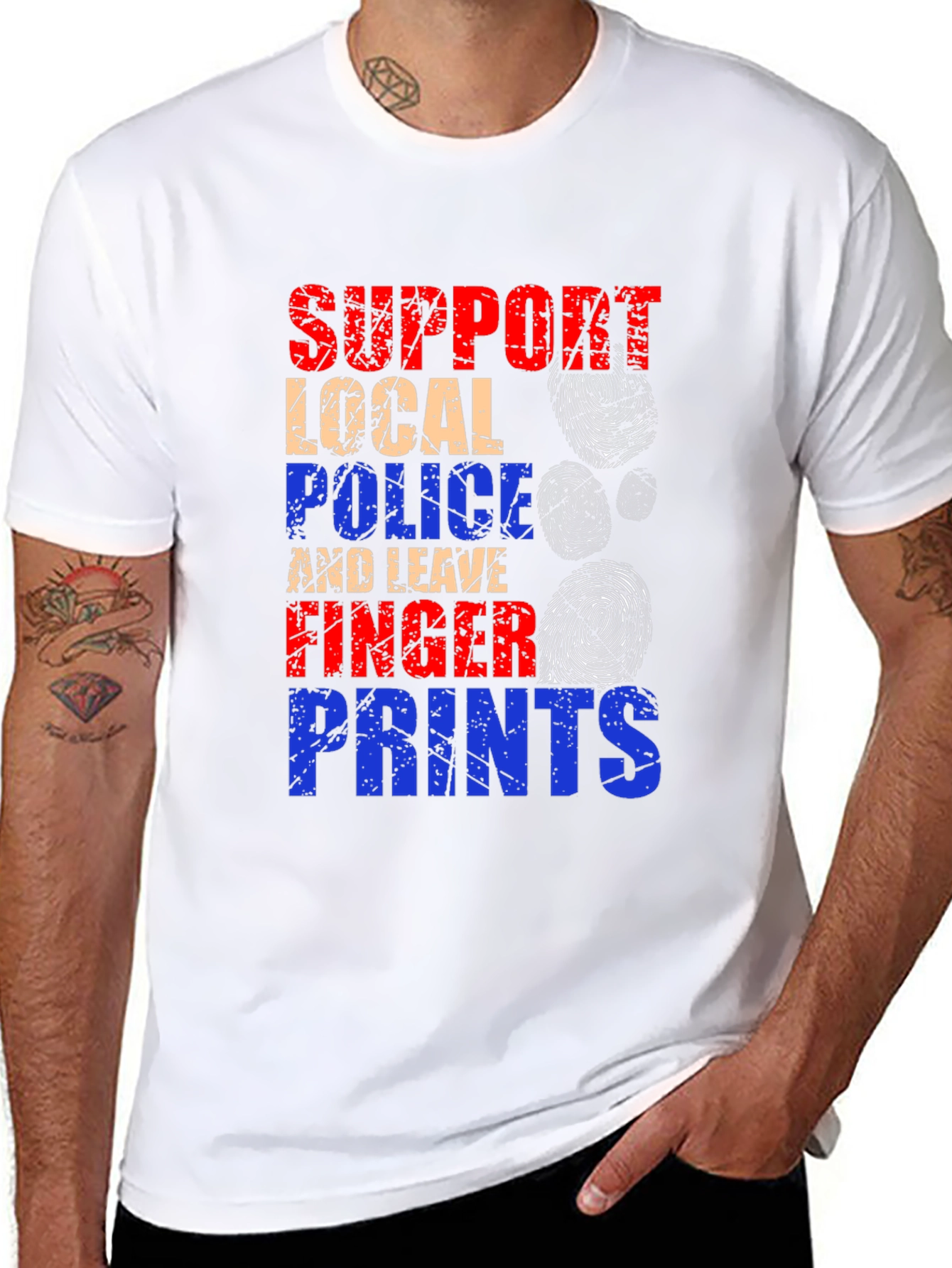 Support Local Police Graphic T-Shirt