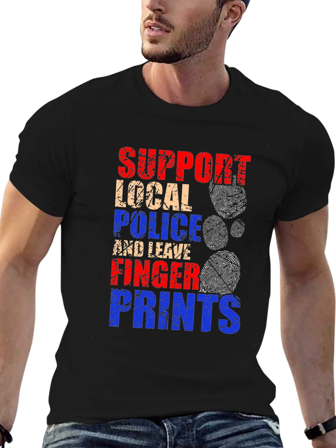 Support Local Police Graphic T-Shirt