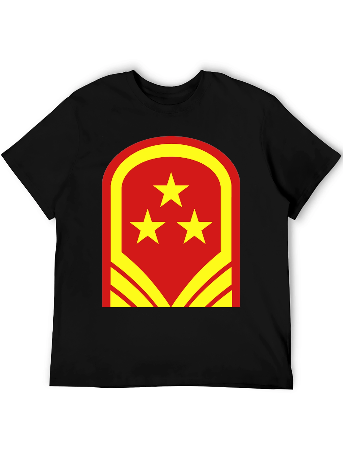 Red & Yellow Star Graphic Tee - Bold Design