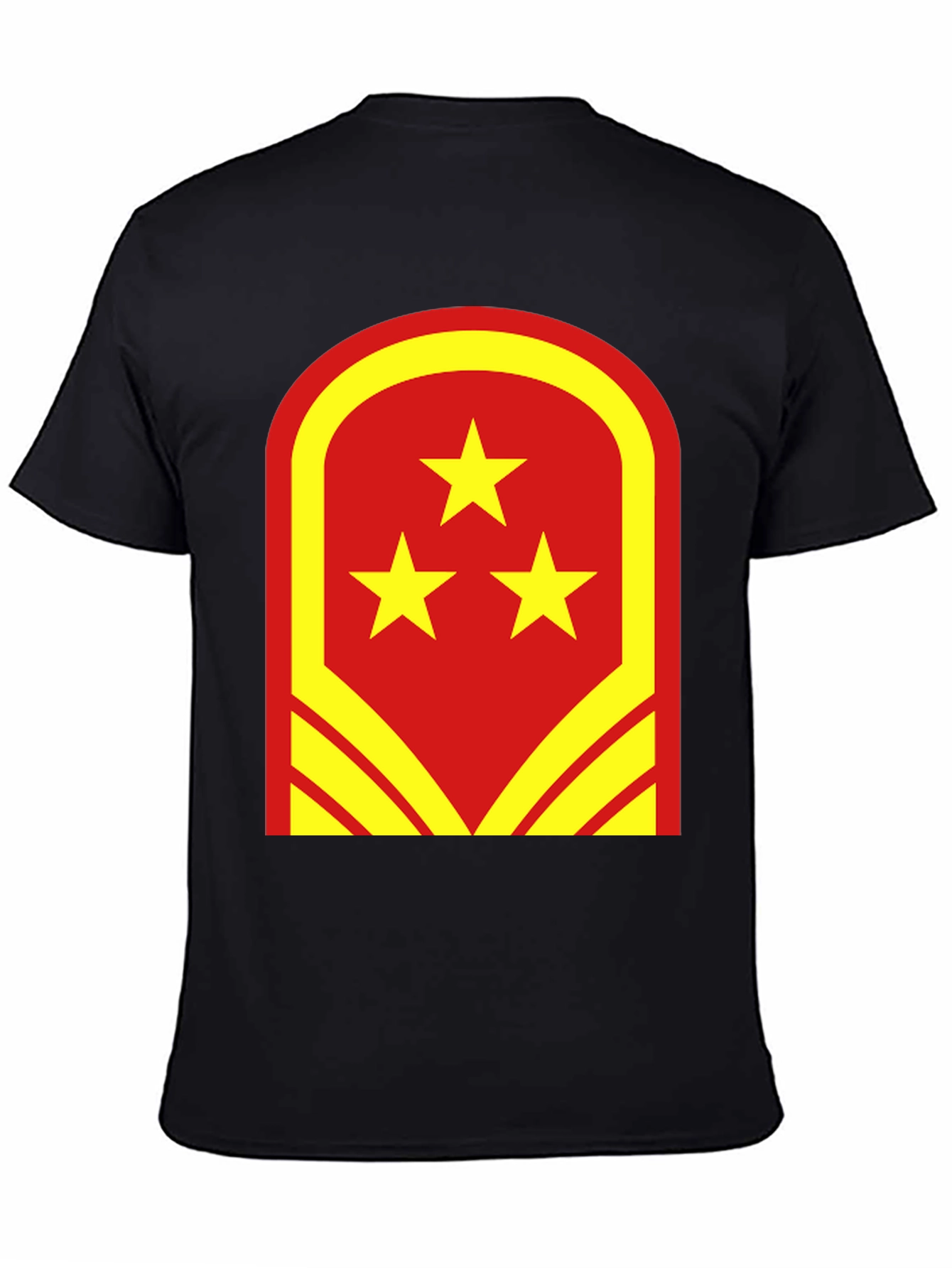 Red & Yellow Star Graphic Tee - Bold Design