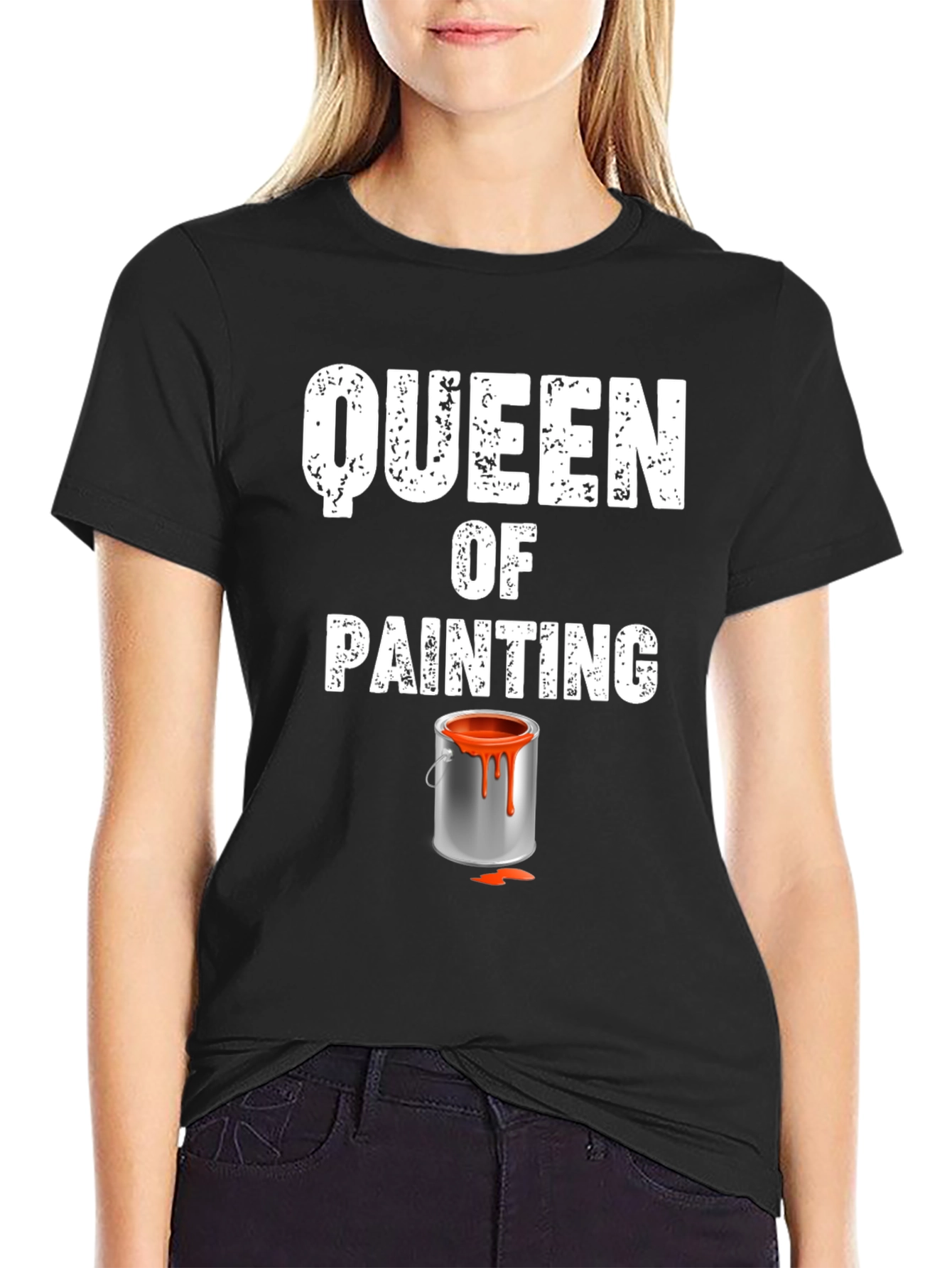 Queen of Painting Graphic T-Shirt - Black