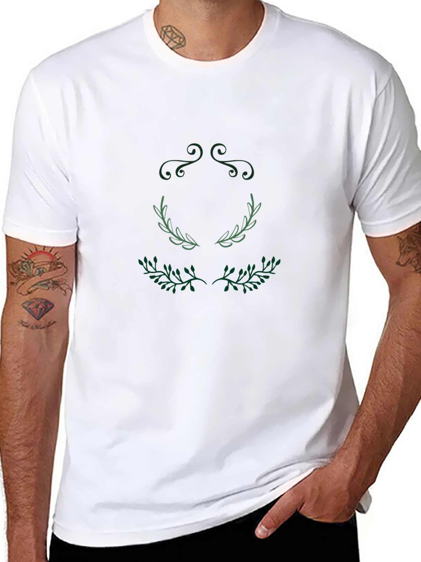Botanical Laurel Wreath Graphic Tee