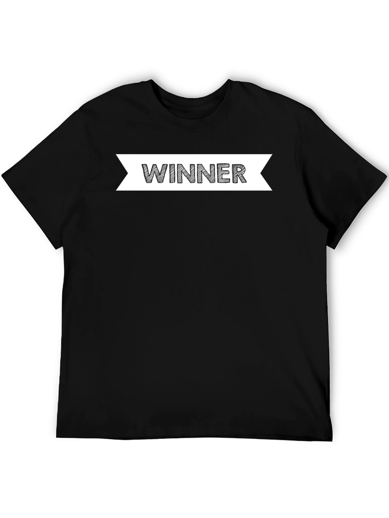 Winner Graphic T-Shirt - Black Mens Casual Wear