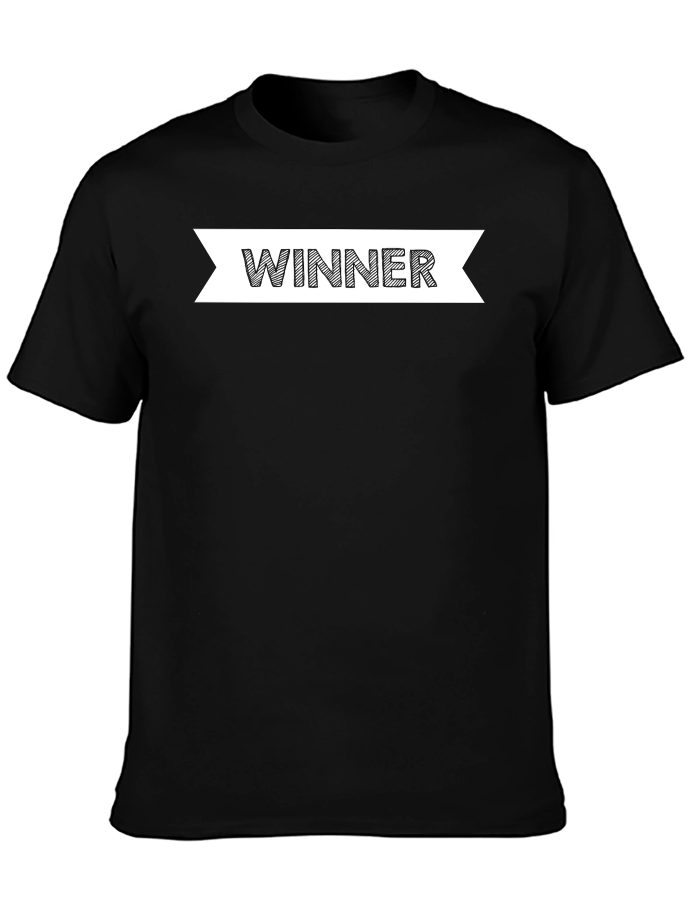 Winner Graphic T-Shirt - Black Mens Casual Wear